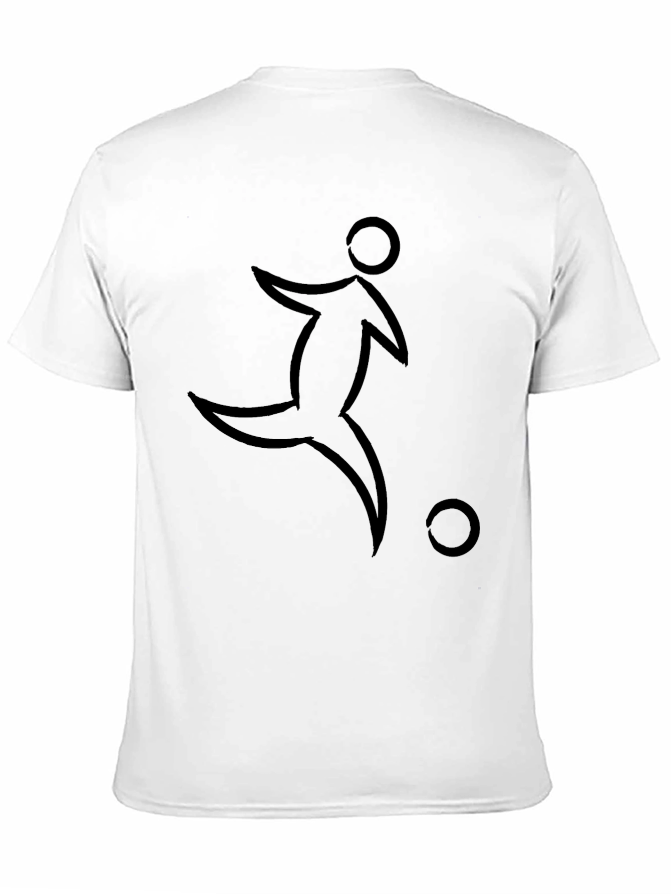 Black Soccer Player Graphic Tee - Stylish & Comfortable