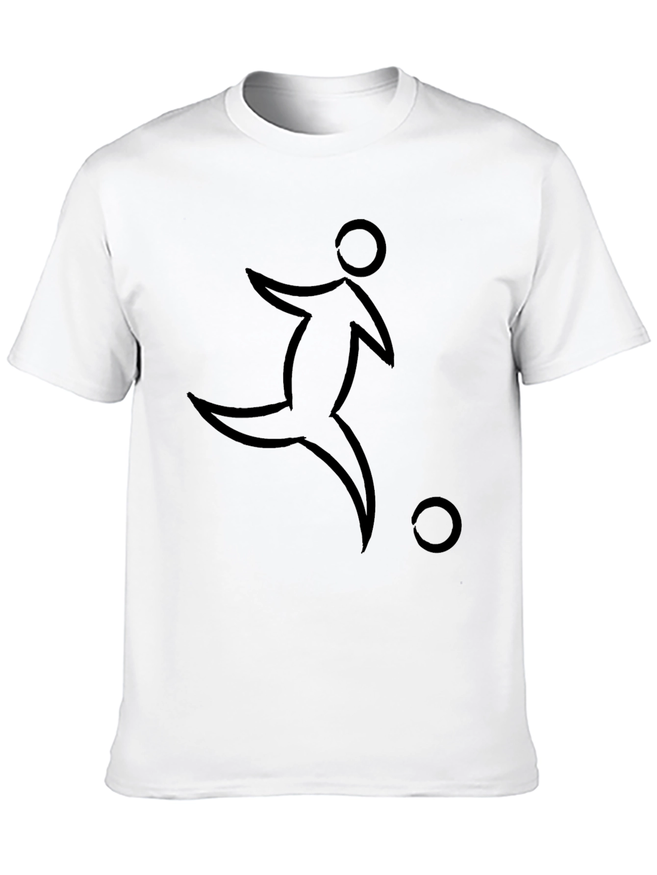 Black Soccer Player Graphic Tee - Stylish & Comfortable