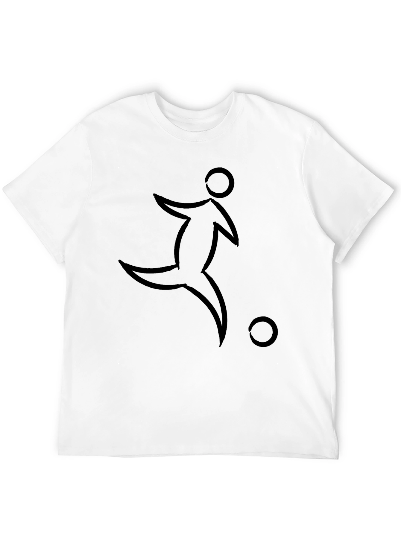 Black Soccer Player Graphic Tee - Stylish & Comfortable