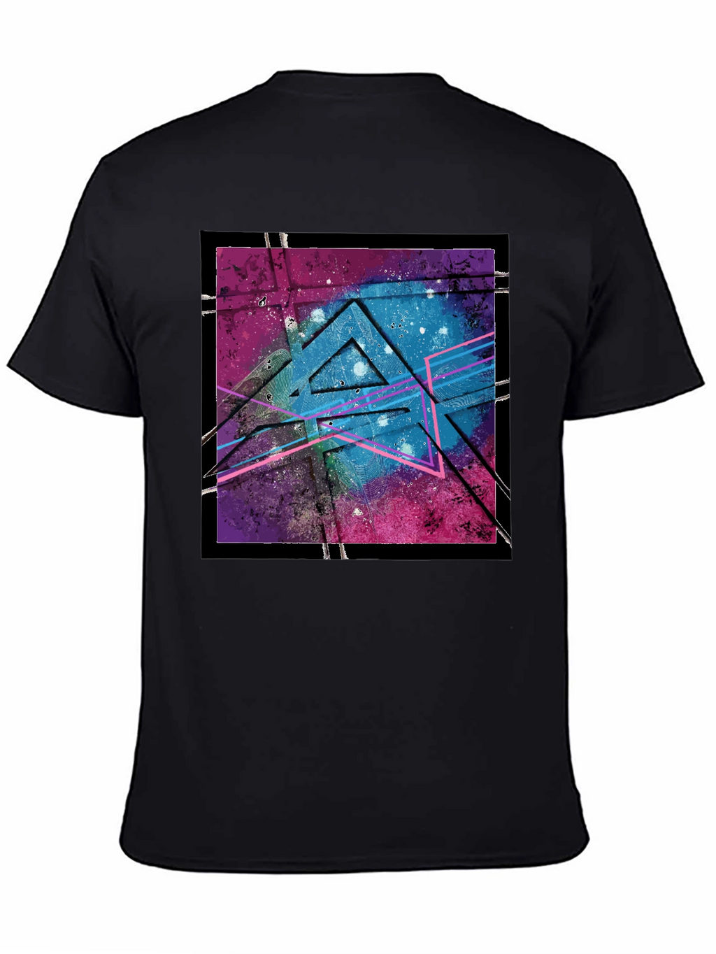 Abstract Triangle T-Shirt - Galaxy Design