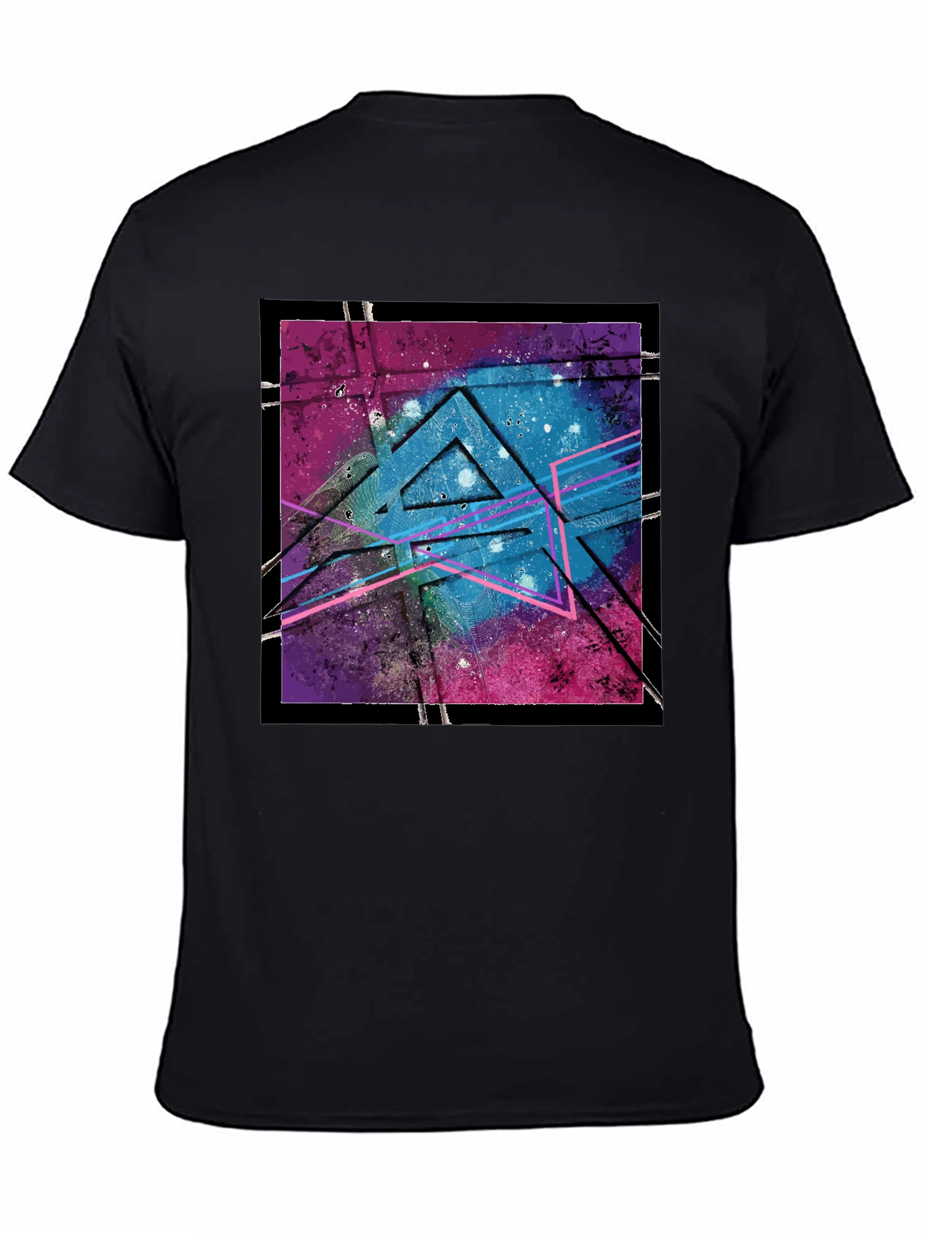 Abstract Triangle T-Shirt - Galaxy Design