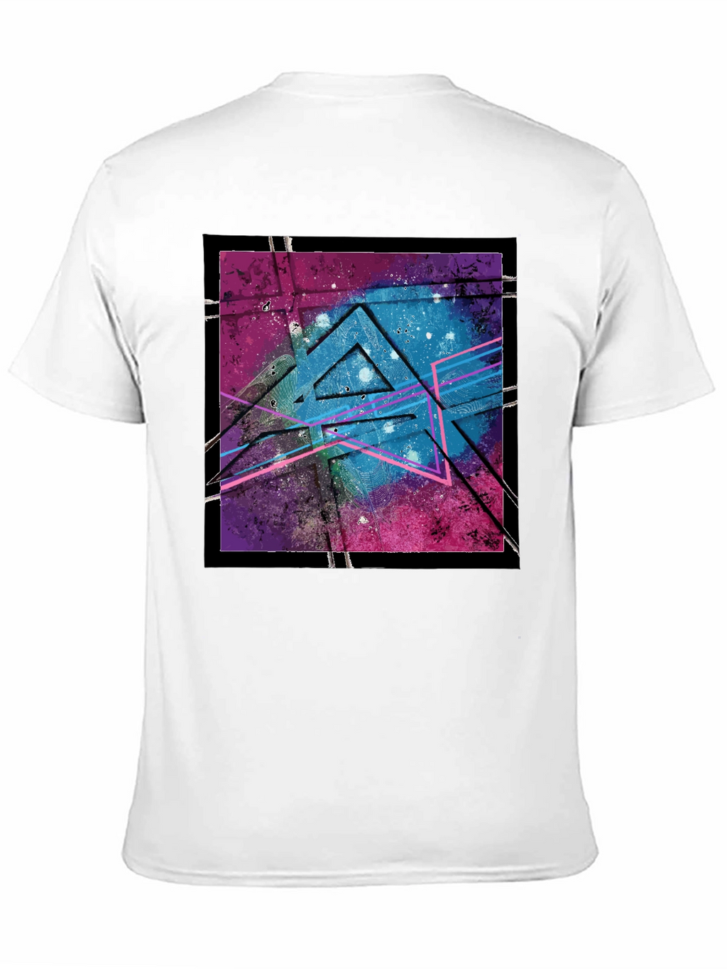 Abstract Triangle T-Shirt - Galaxy Design