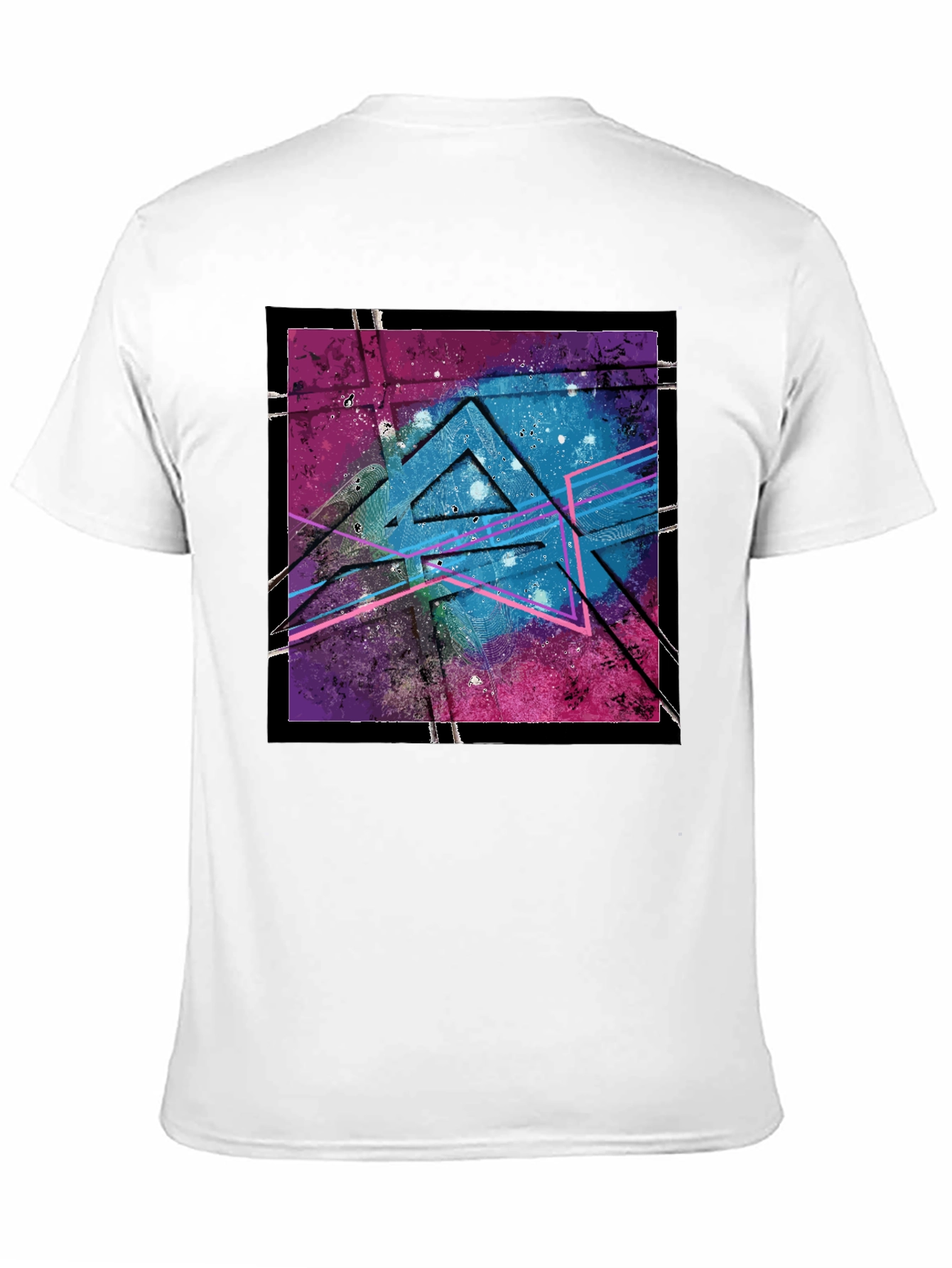 Abstract Triangle T-Shirt - Galaxy Design