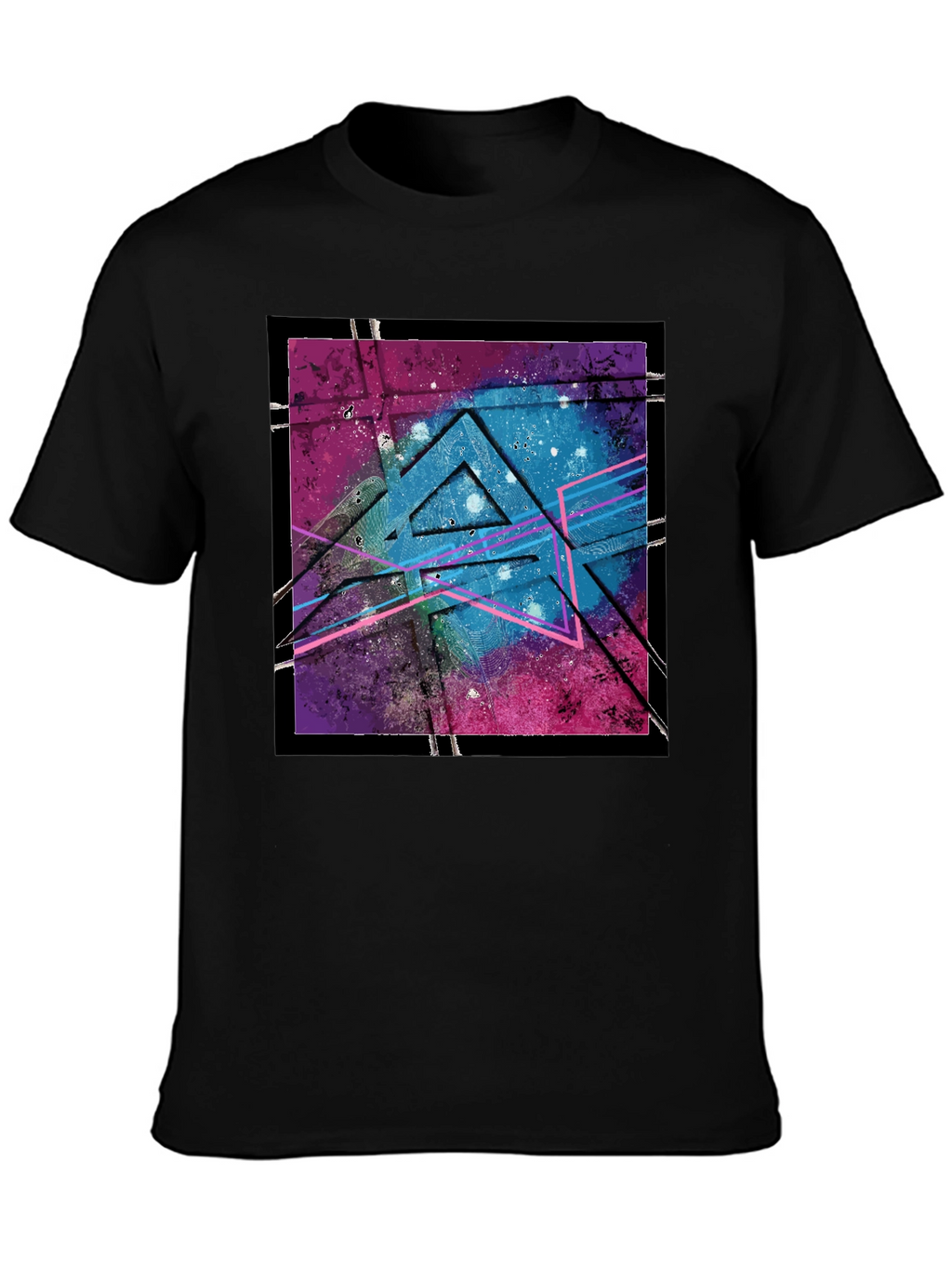 Abstract Triangle T-Shirt - Galaxy Design