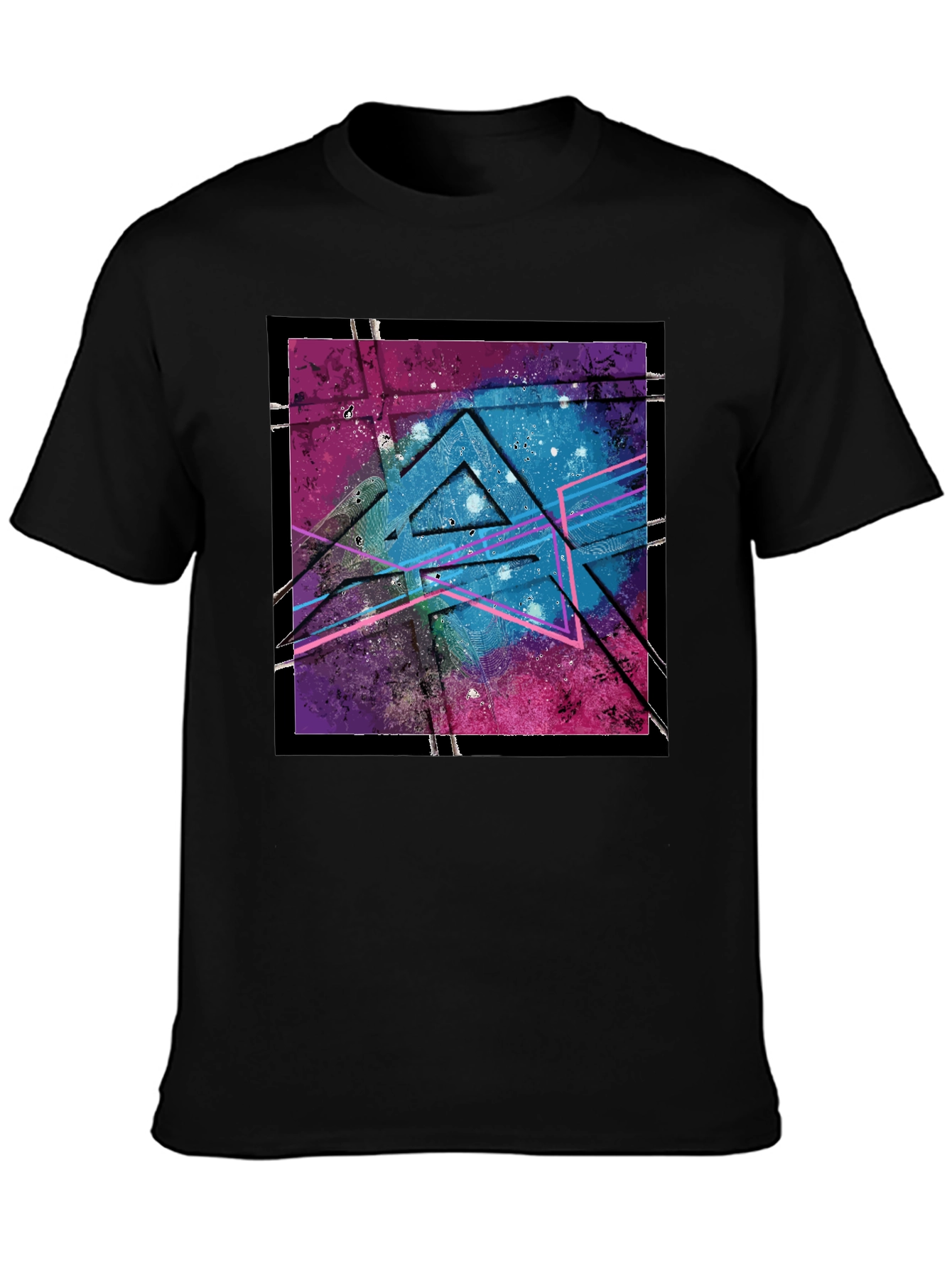 Abstract Triangle T-Shirt - Galaxy Design
