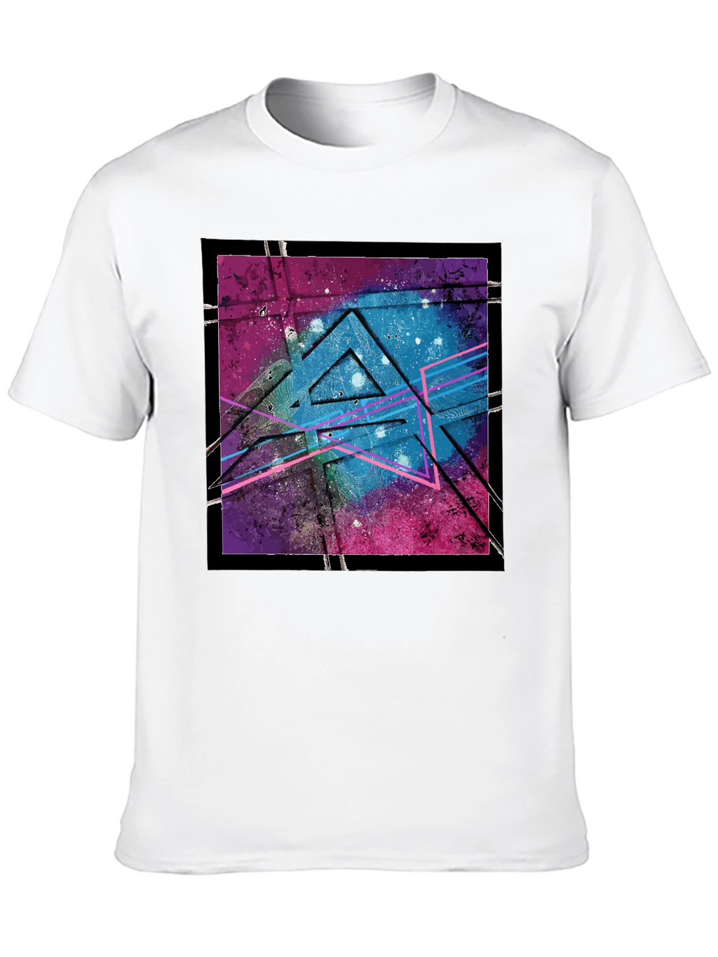 Abstract Triangle T-Shirt - Galaxy Design