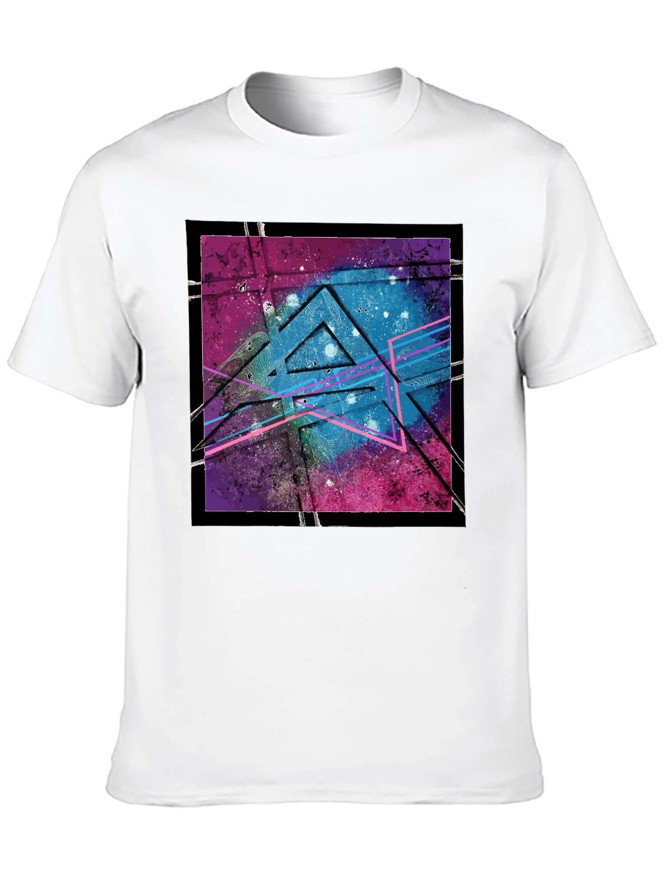 Abstract Triangle T-Shirt - Galaxy Design