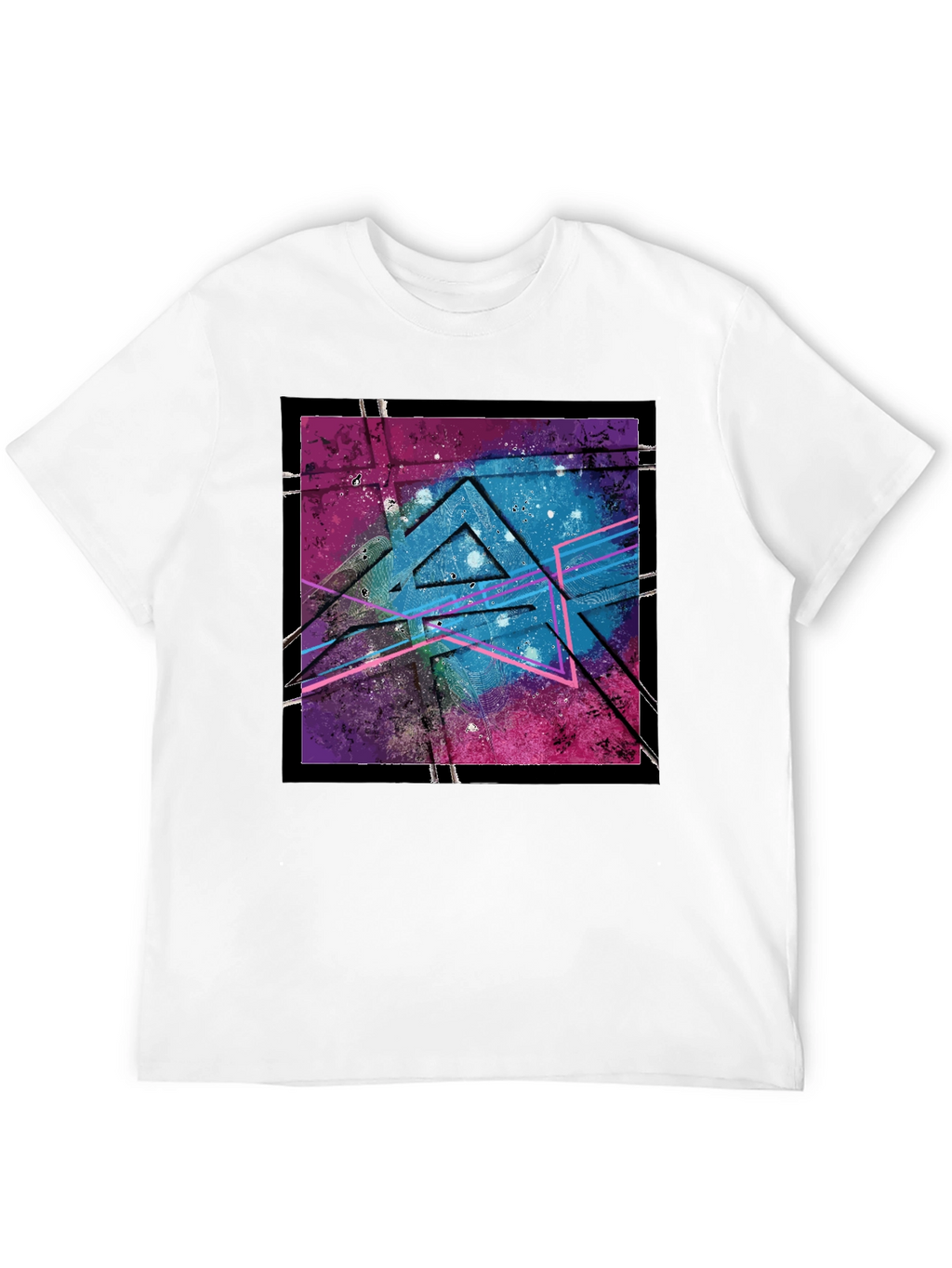 Abstract Triangle T-Shirt - Galaxy Design