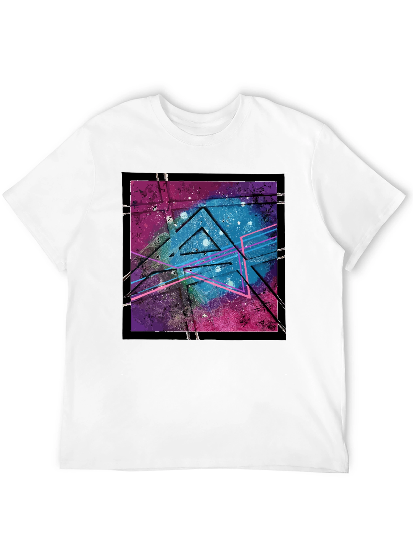 Abstract Triangle T-Shirt - Galaxy Design