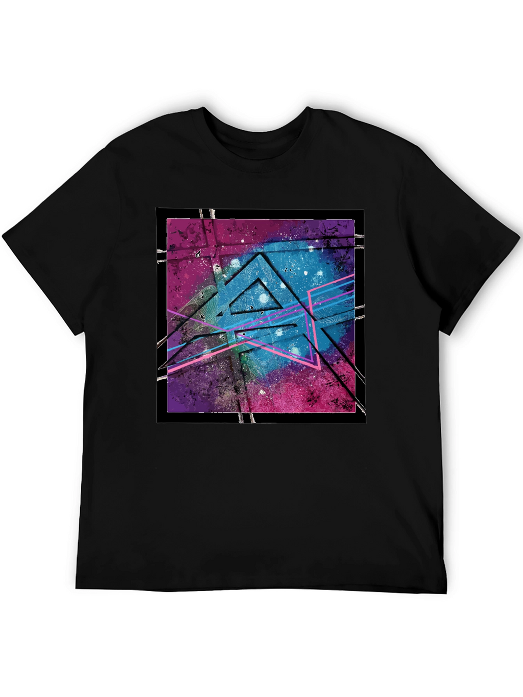 Abstract Triangle T-Shirt - Galaxy Design