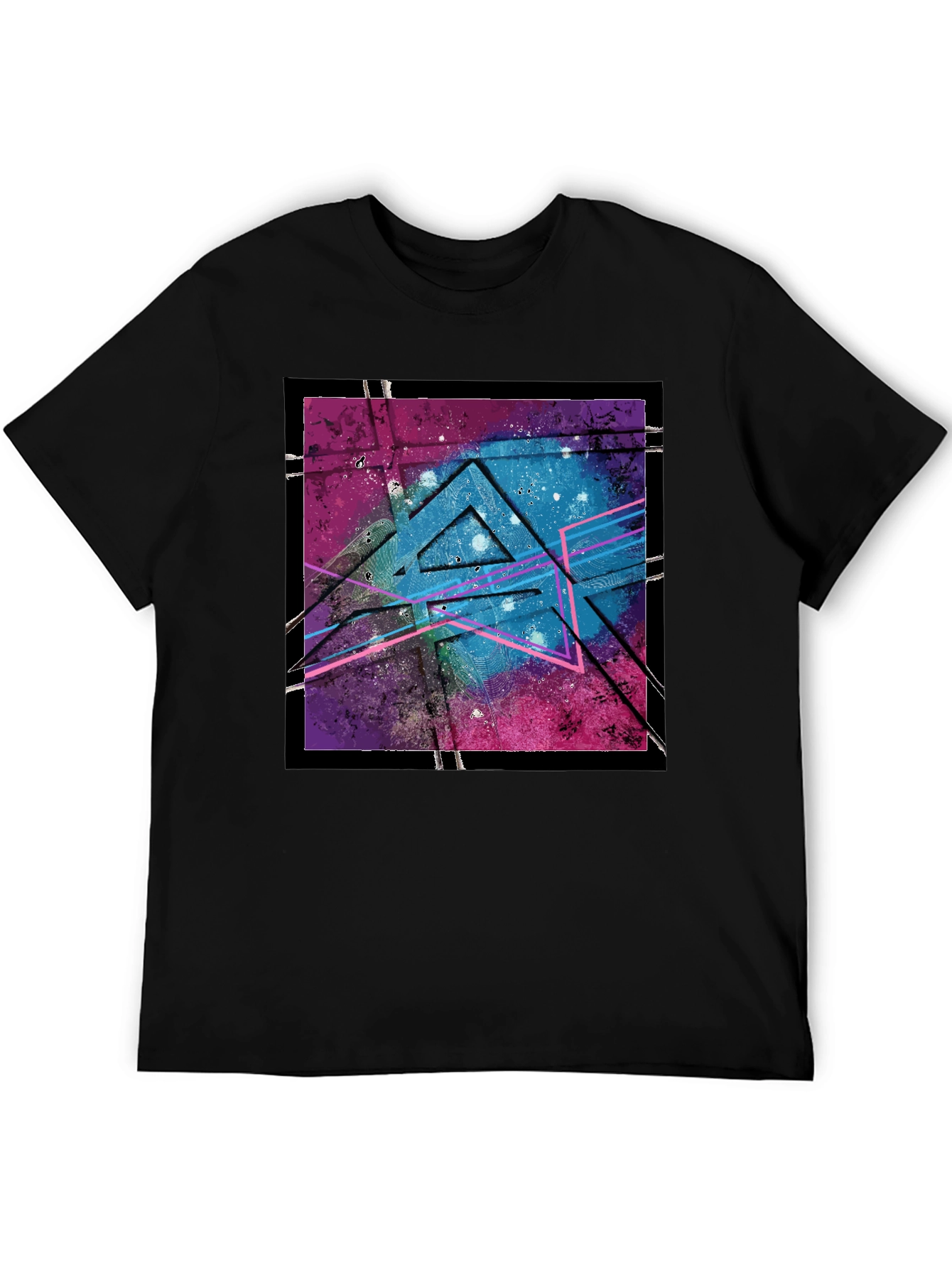 Abstract Triangle T-Shirt - Galaxy Design