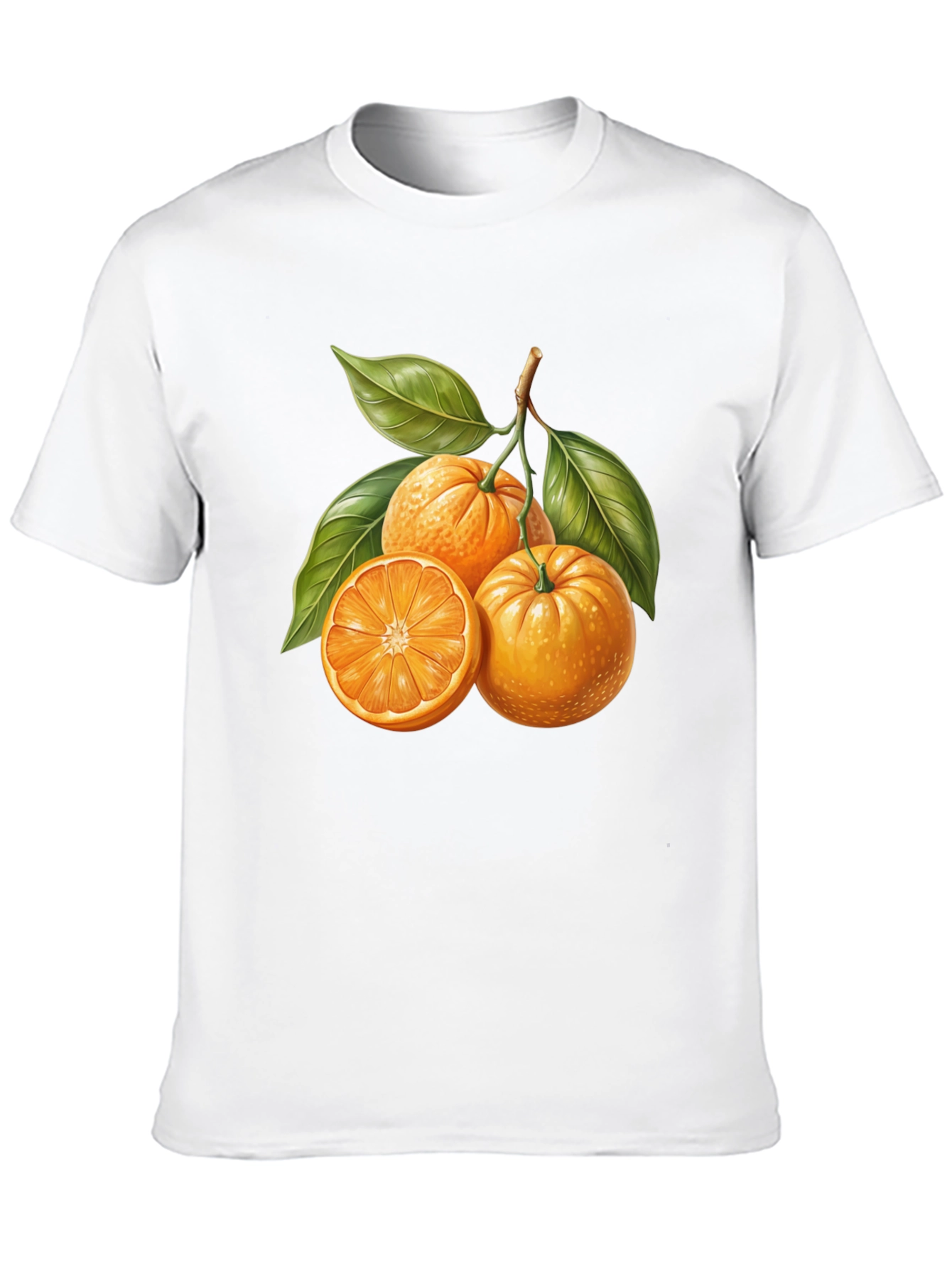 Citrus Fruit Graphic Tee - Stylish Black T-Shirt