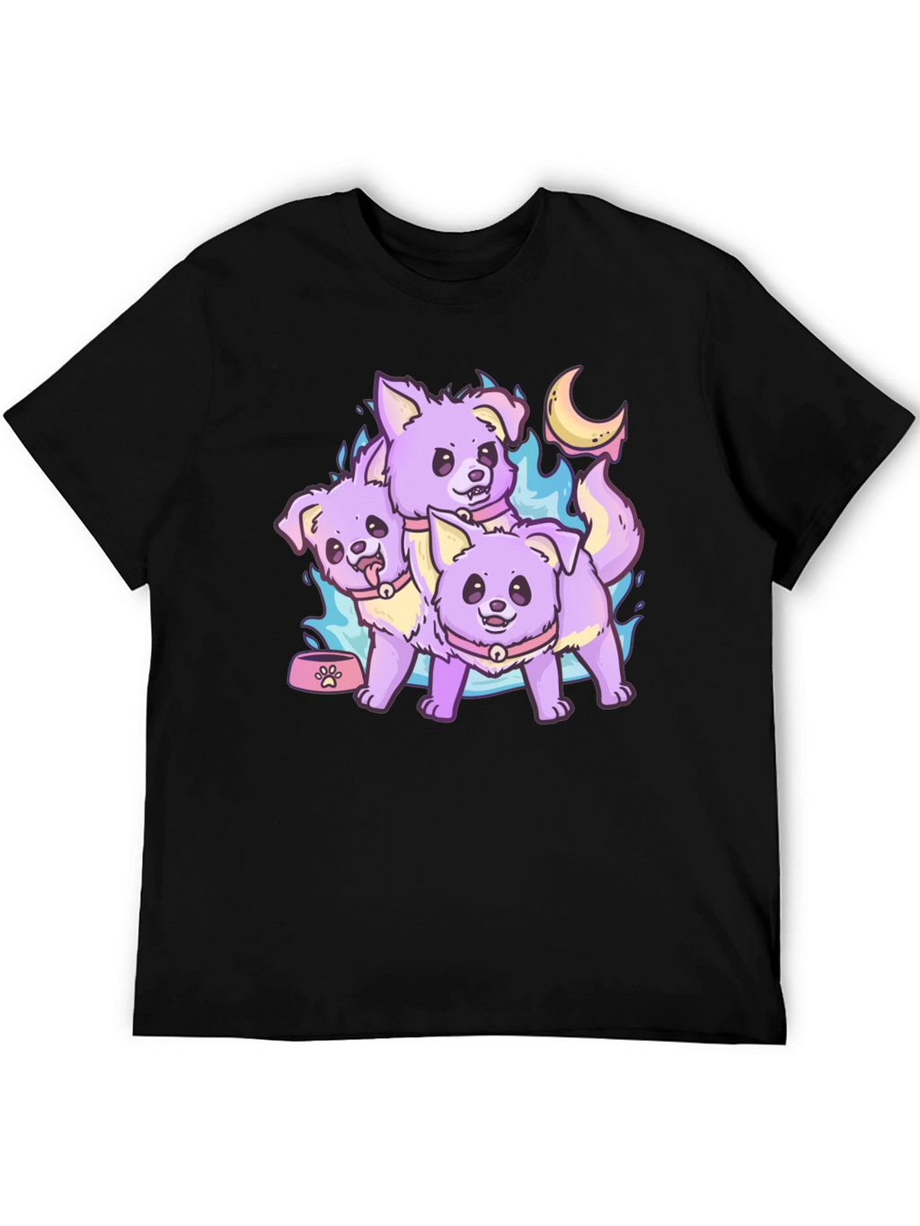 Cute Lilac Cerberus Dogs Graphic T-Shirt
