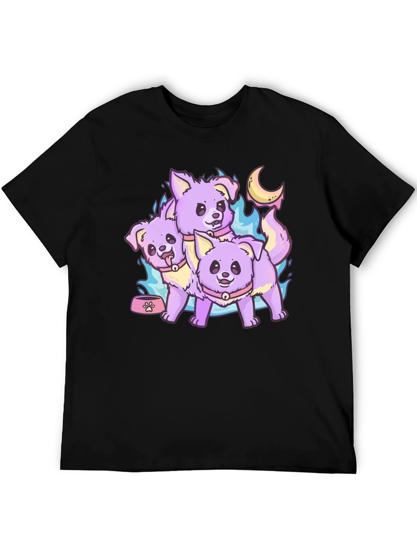 Cute Lilac Cerberus Dogs Graphic T-Shirt