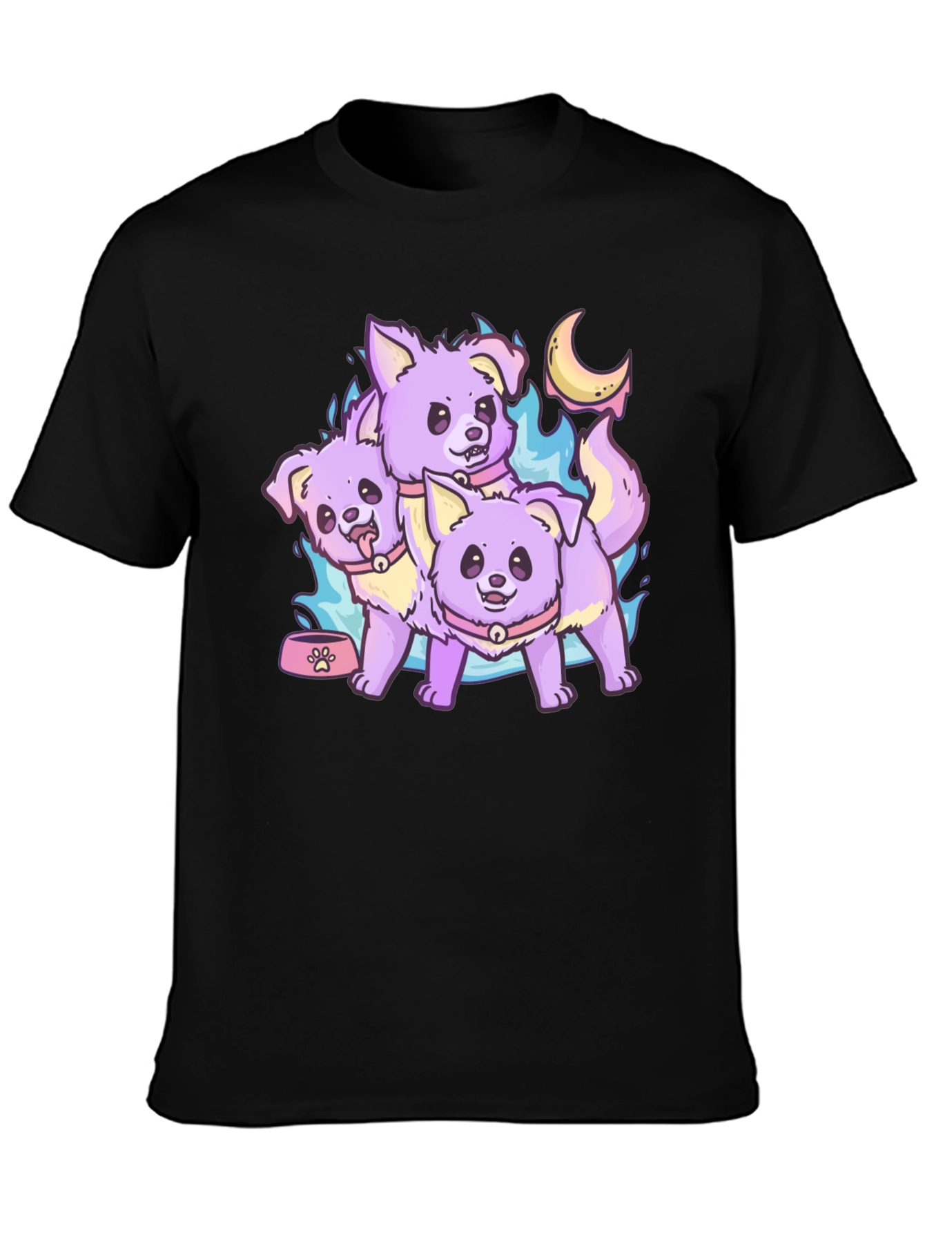 Cute Lilac Cerberus Dogs Graphic T-Shirt