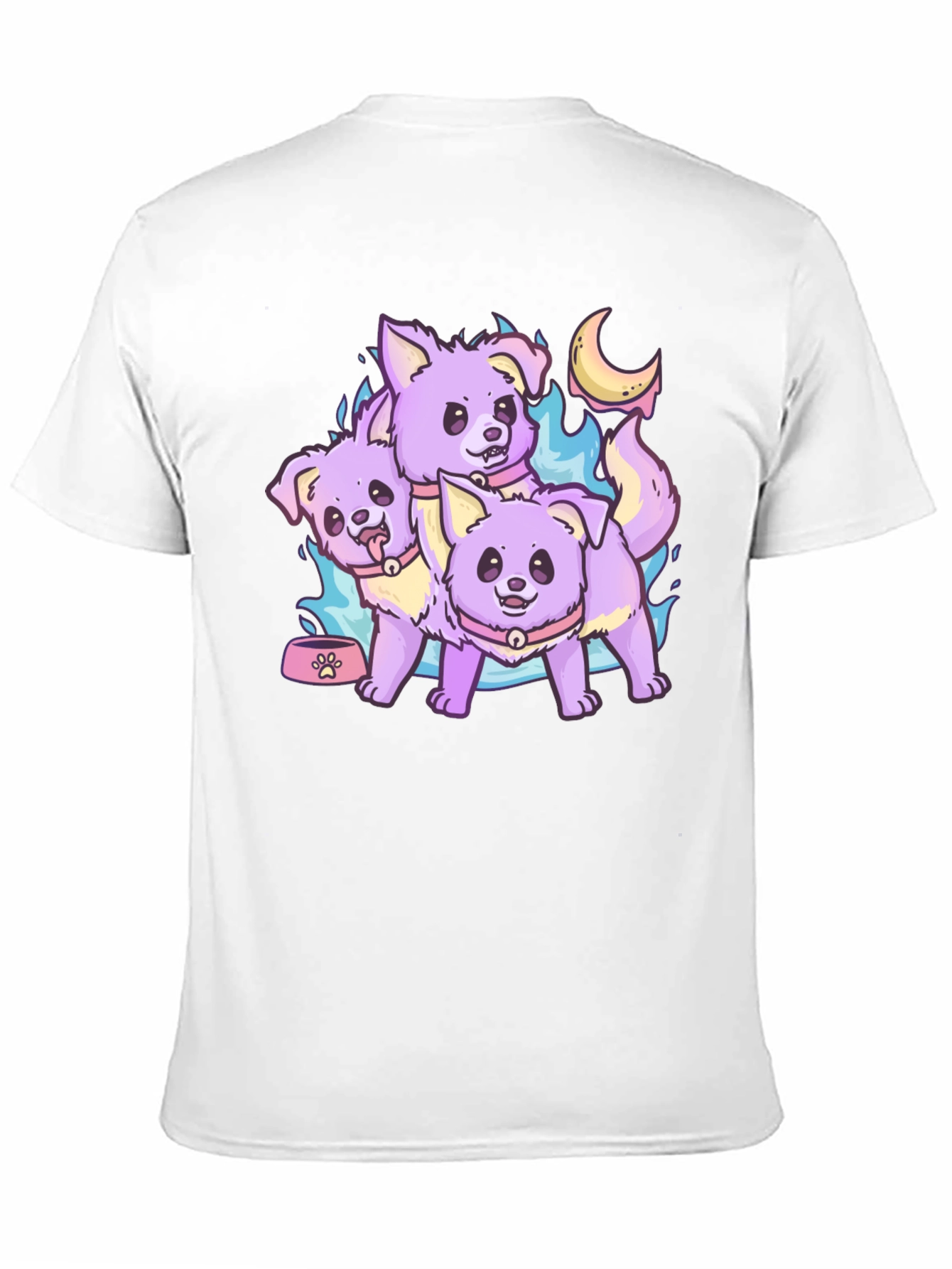 Cute Lilac Cerberus Dogs Graphic T-Shirt