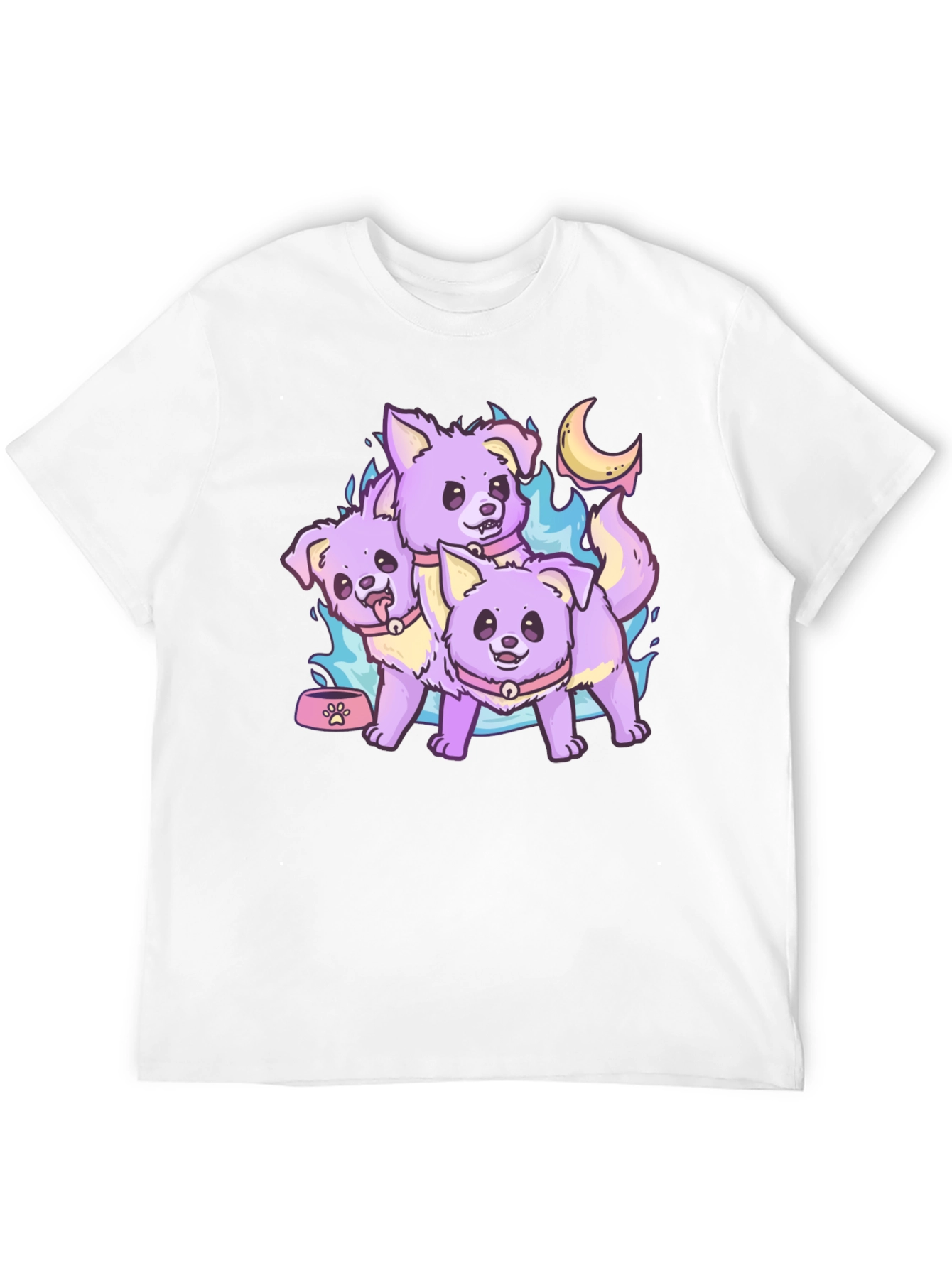 Cute Lilac Cerberus Dogs Graphic T-Shirt