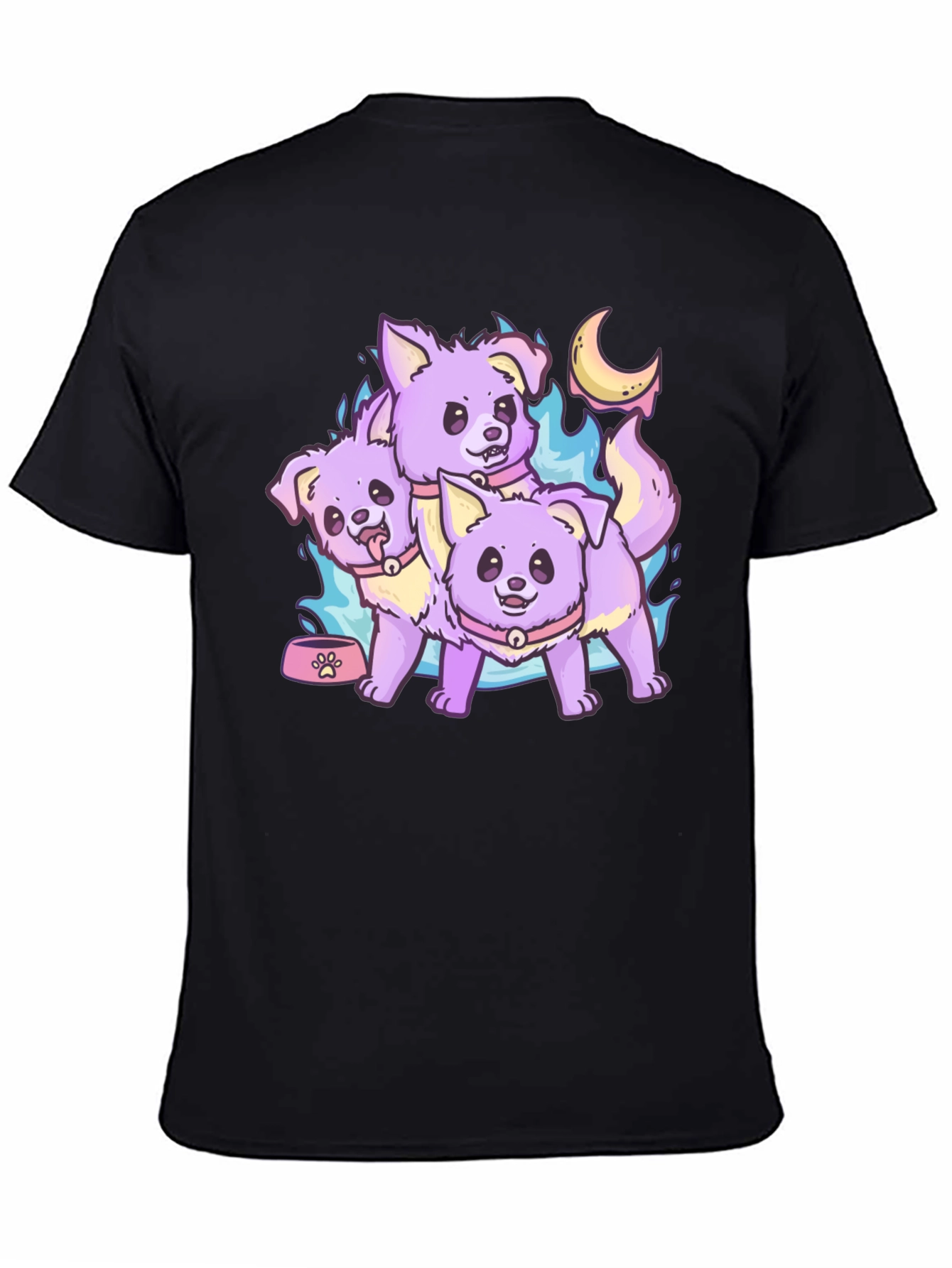 Cute Lilac Cerberus Dogs Graphic T-Shirt