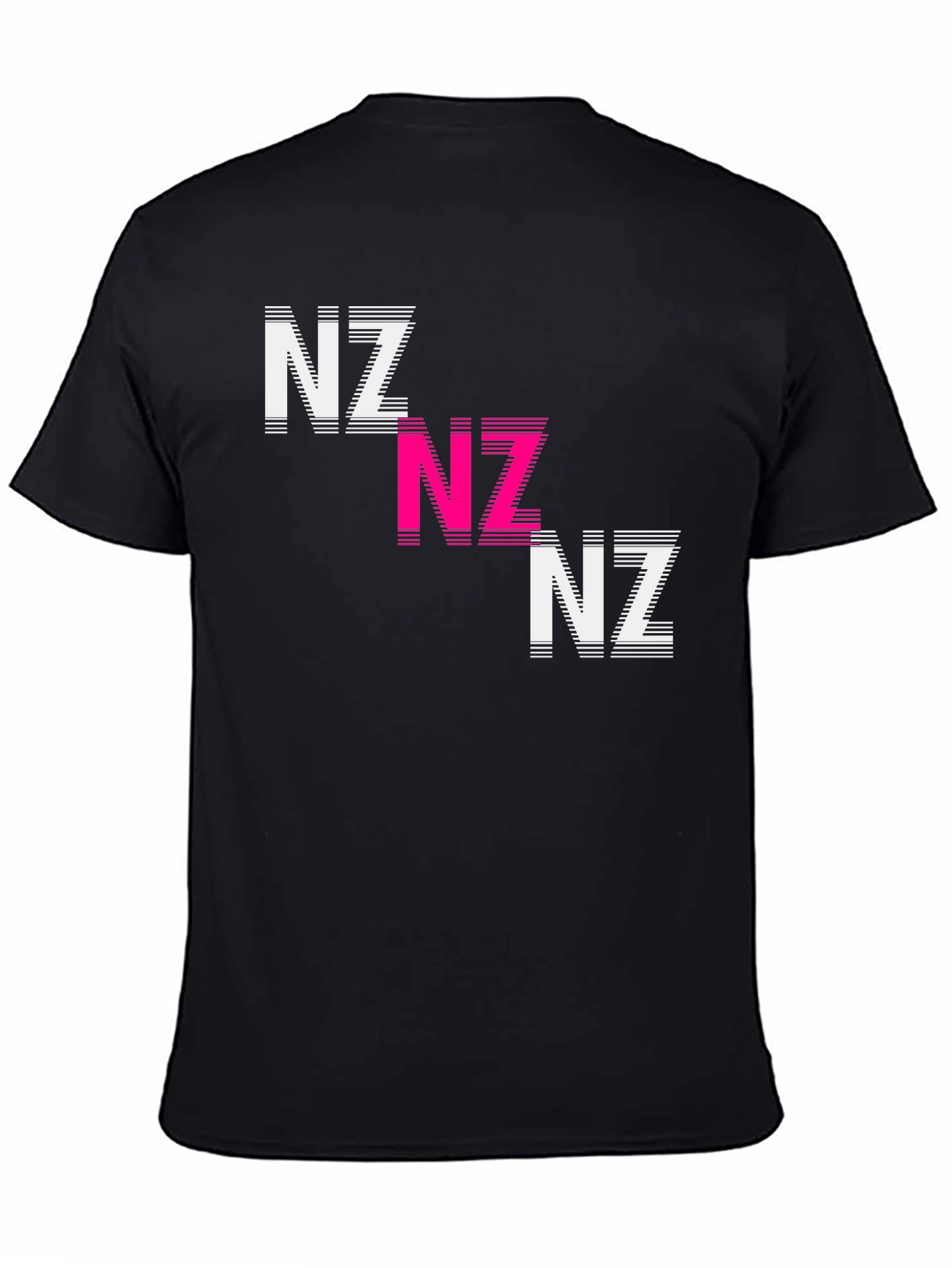 Stylish NZ Graphic Tee - Casual Black Cotton T-Shirt