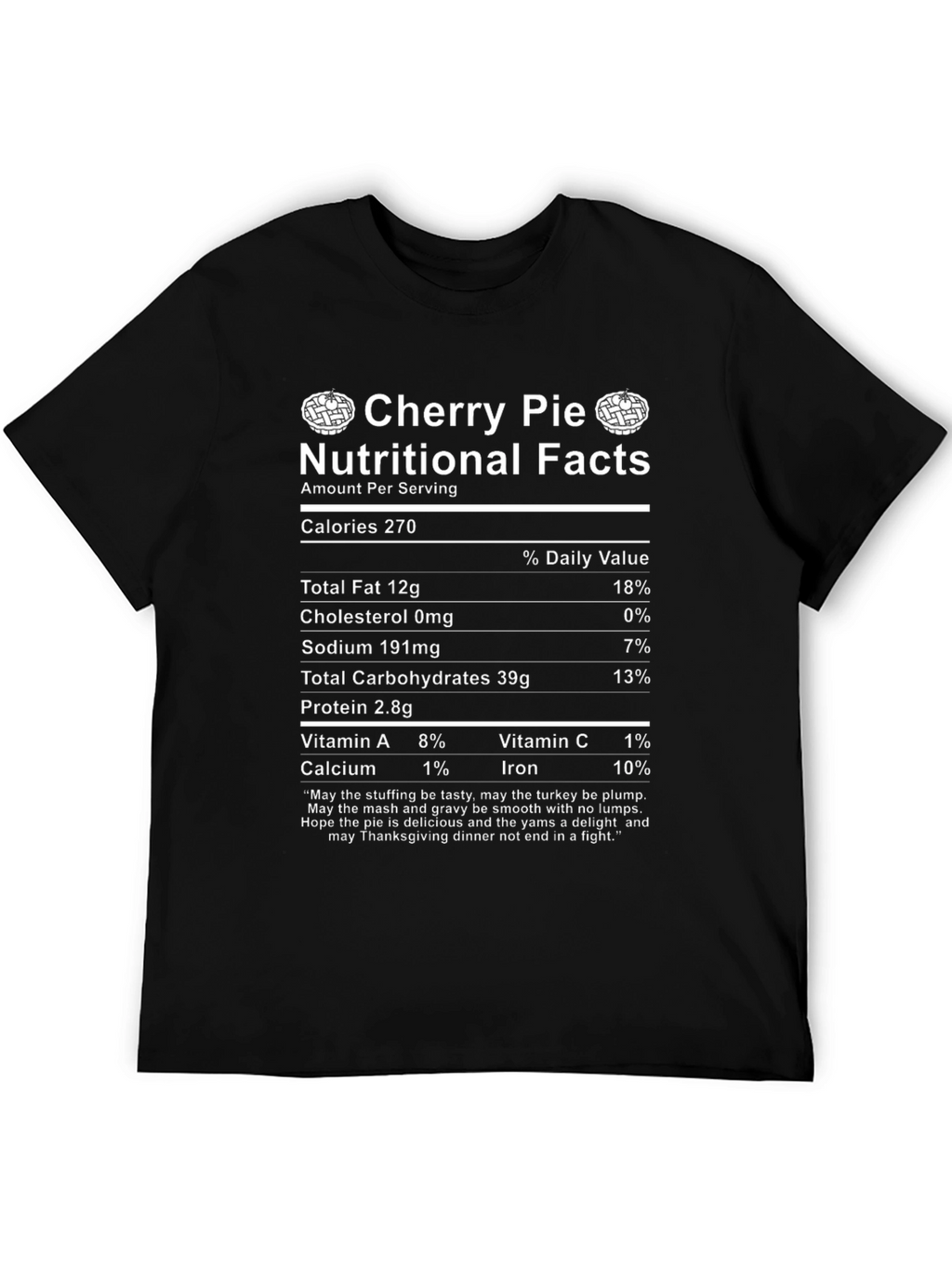 Cherry Pie Nutritional Facts T-Shirt