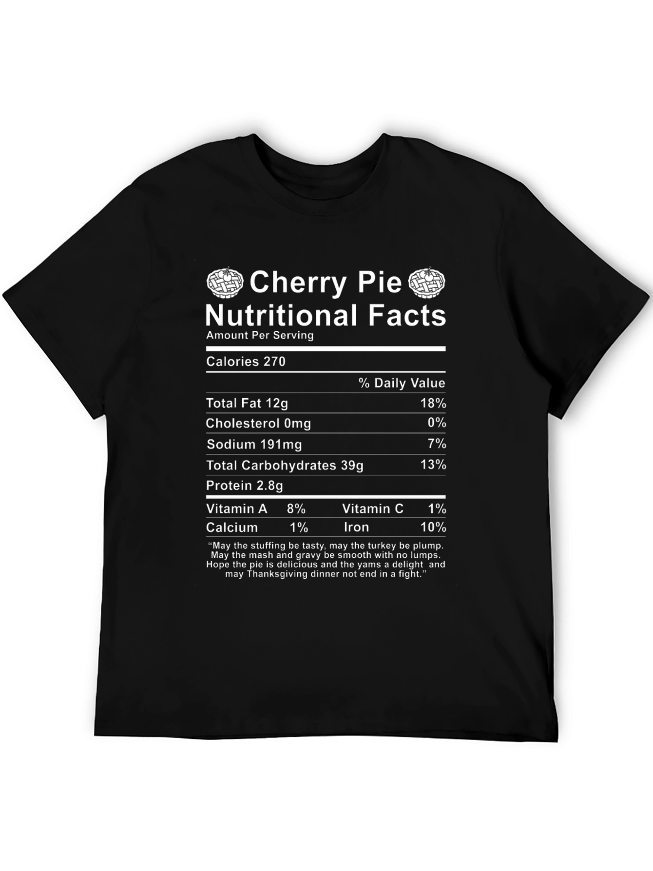 Cherry Pie Nutritional Facts T-Shirt