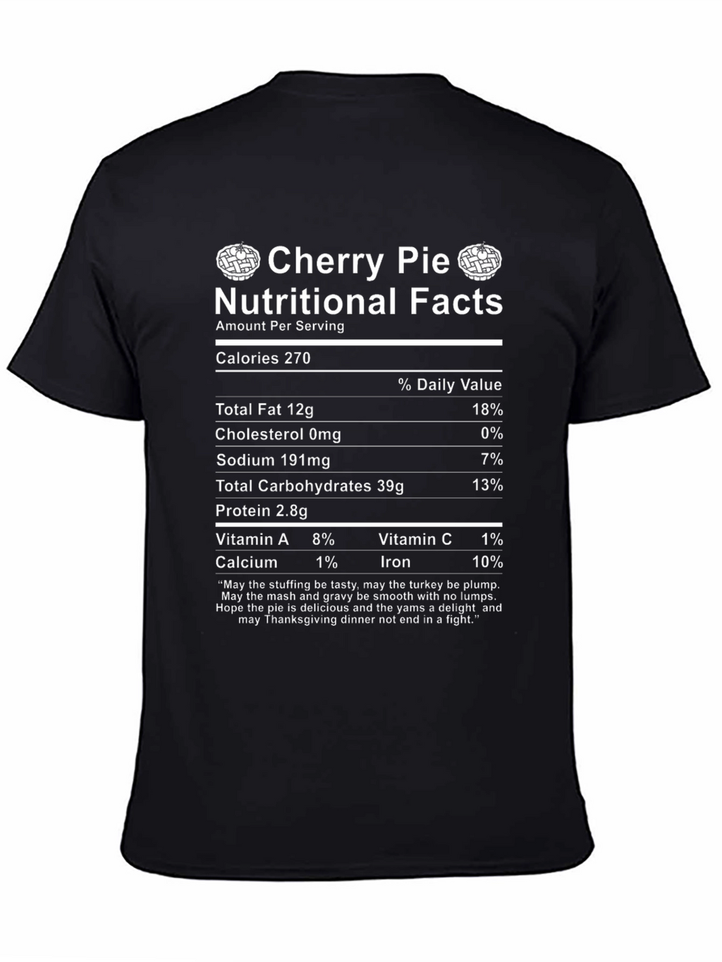 Cherry Pie Nutritional Facts T-Shirt