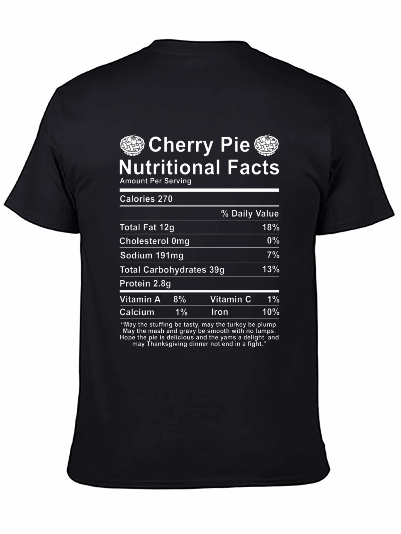 Cherry Pie Nutritional Facts T-Shirt