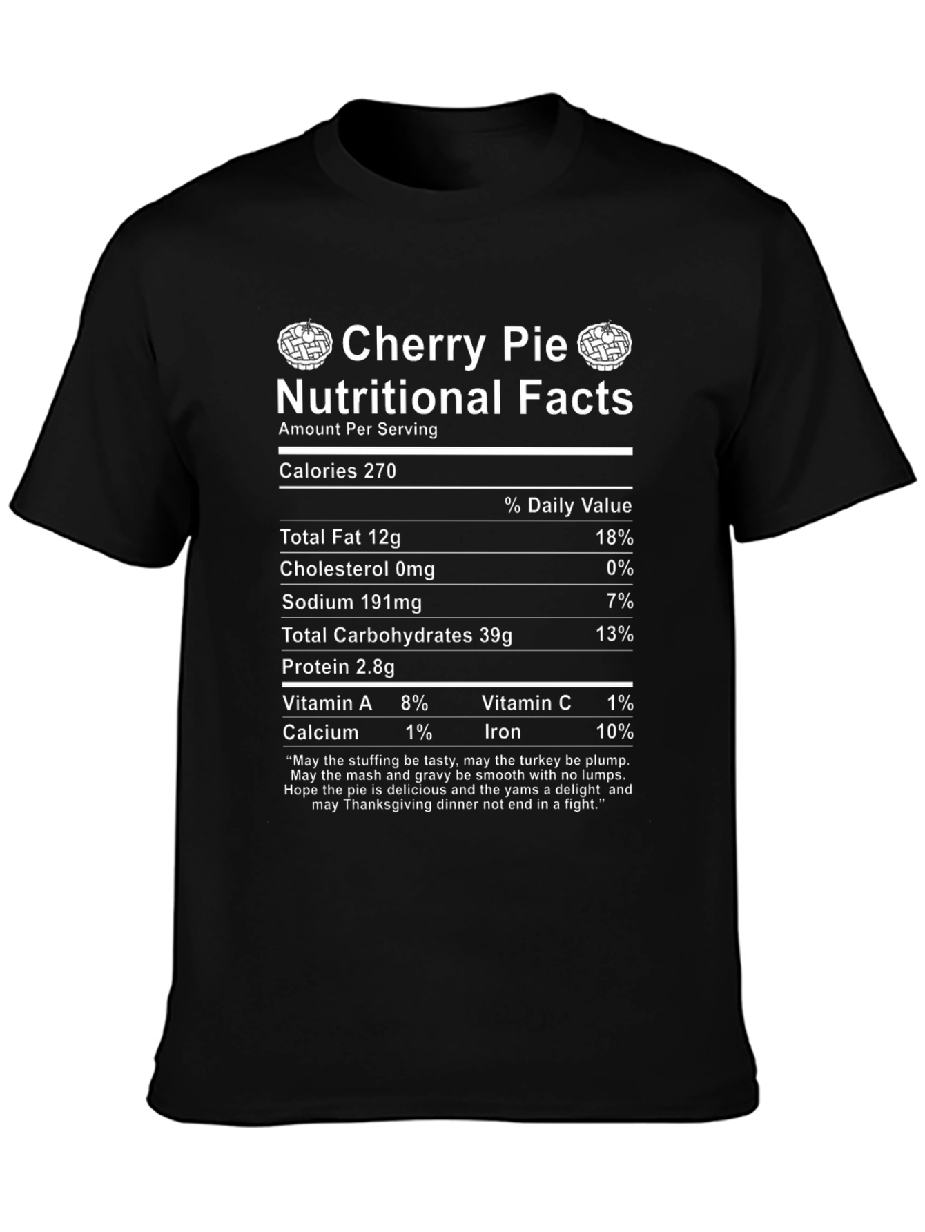 Cherry Pie Nutritional Facts T-Shirt