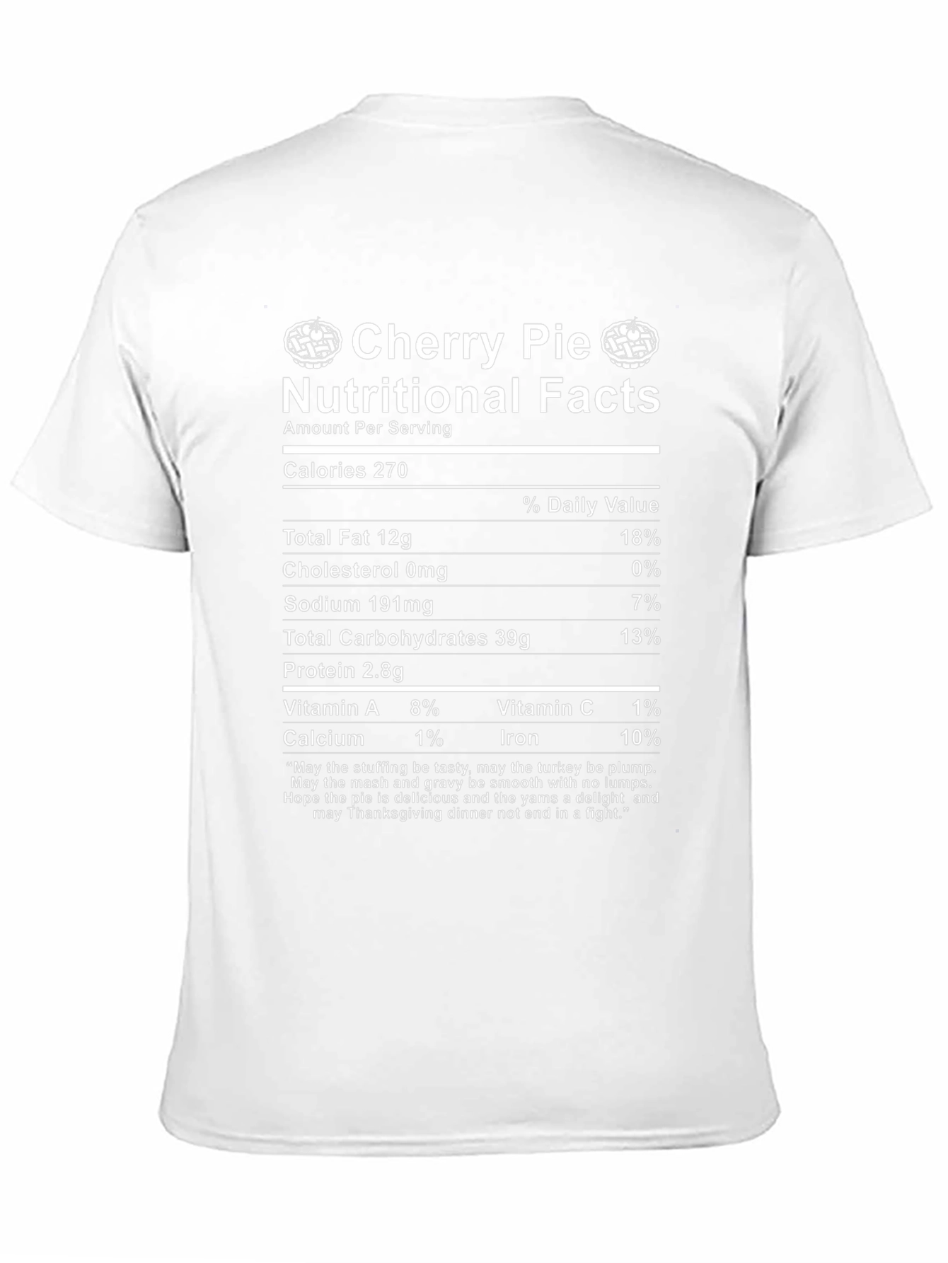 Cherry Pie Nutritional Facts T-Shirt