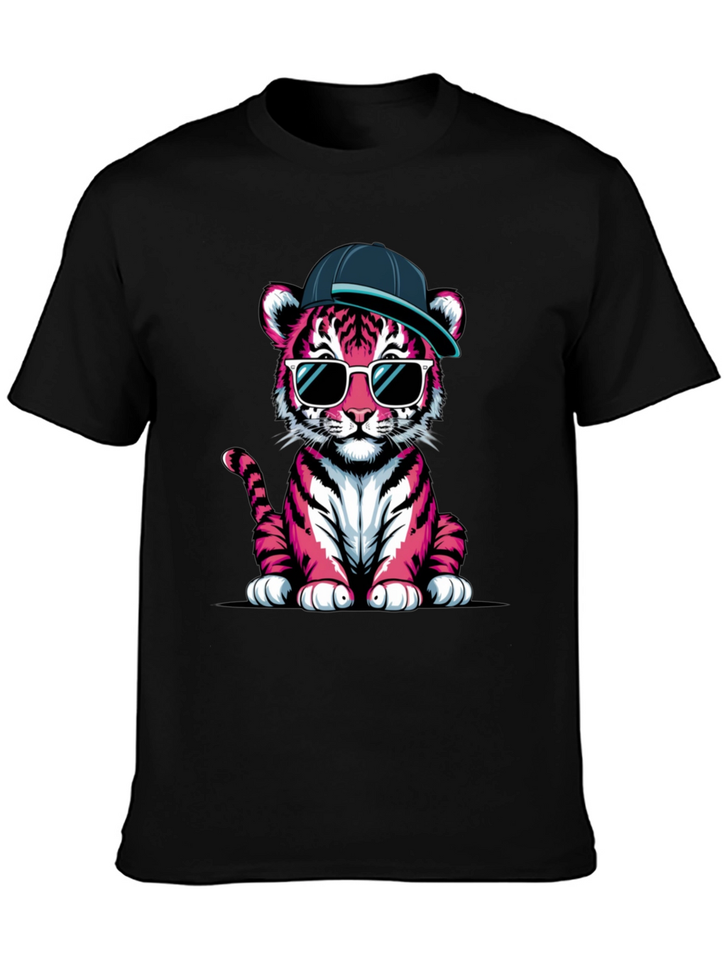 Cool Pink Tiger Graphic Tee
