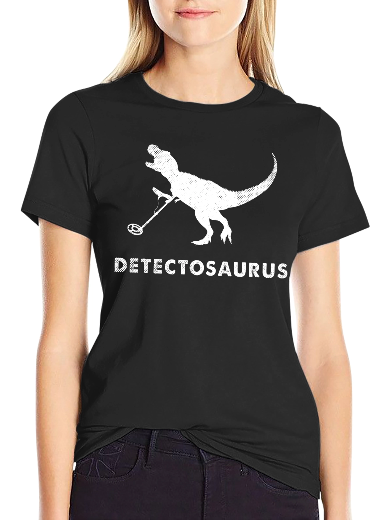Detectosaurus T-Shirt - Funny Dinosaur Metal Detector Tee