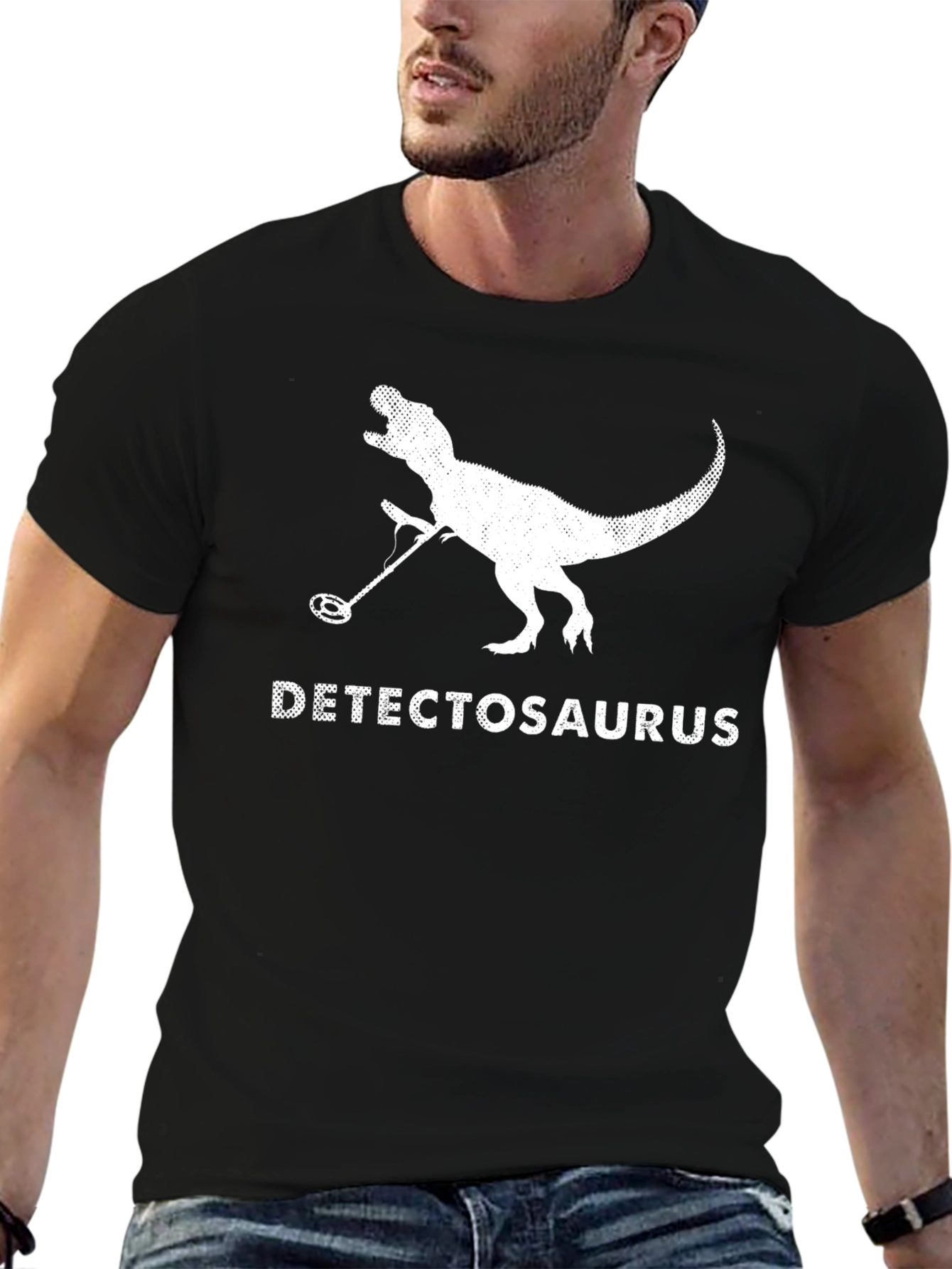Detectosaurus T-Shirt - Funny Dinosaur Metal Detector Tee