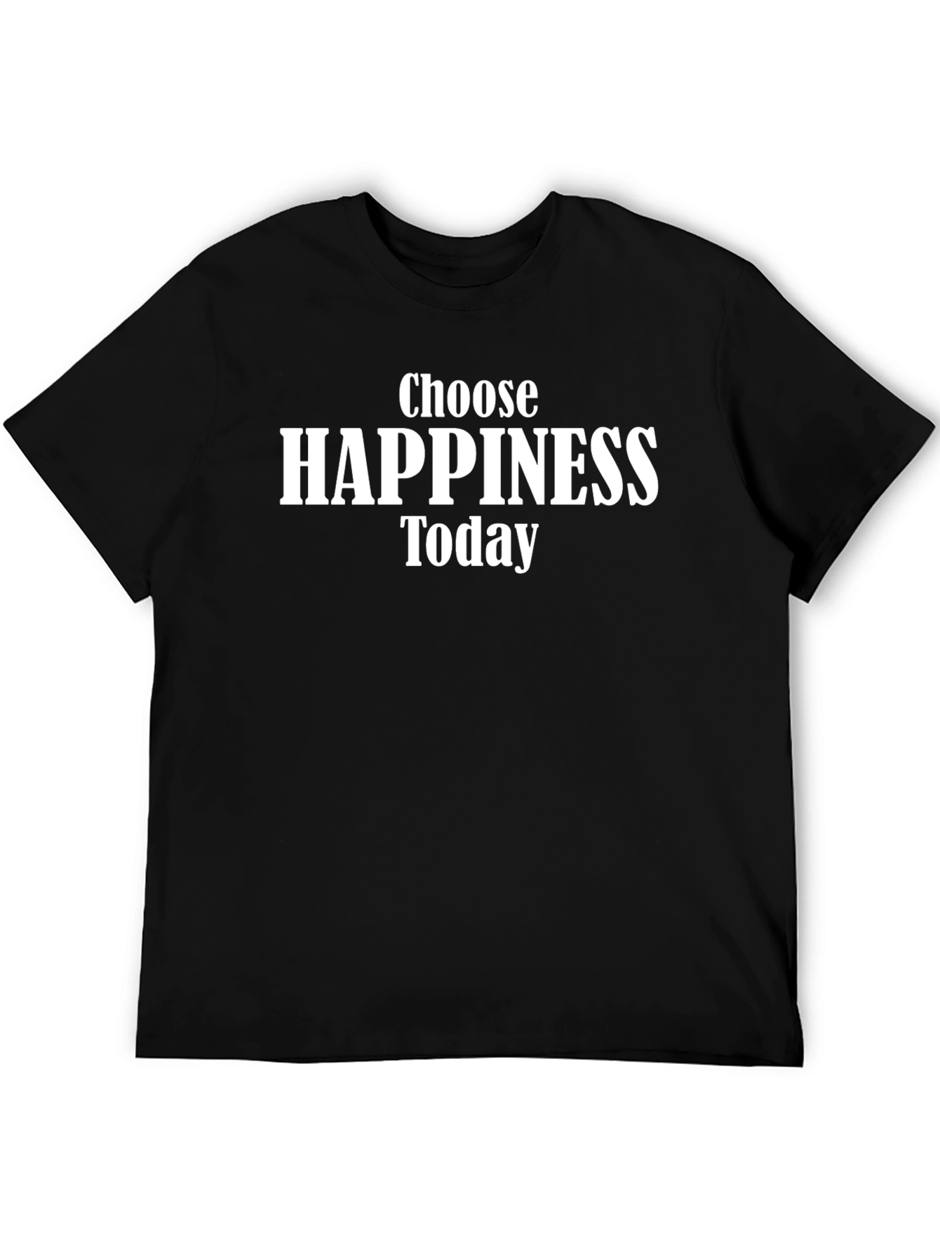 Choose Happiness Today Graphic Tee - Black