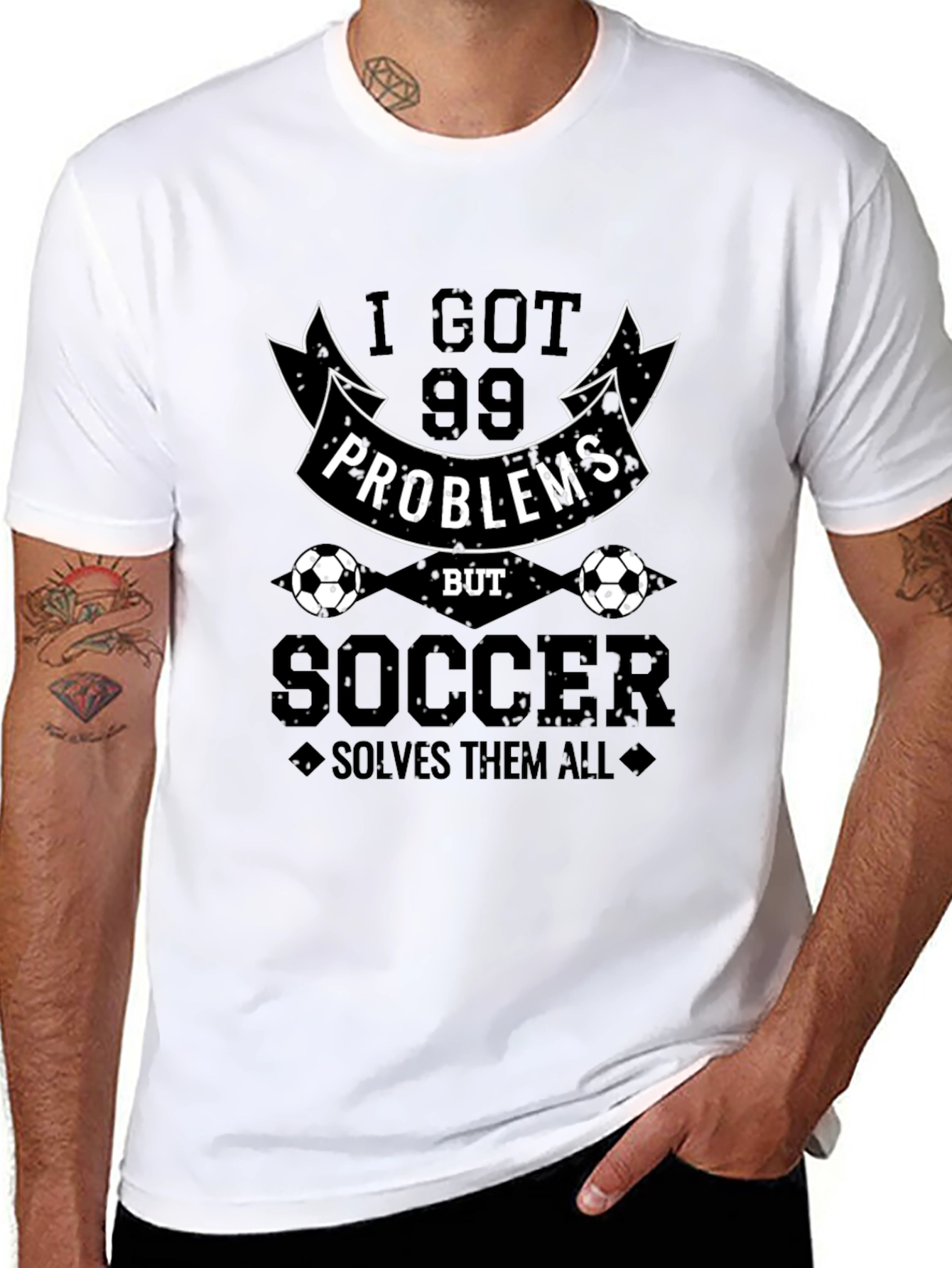 99 Problems But Soccer Solves Them All Graphic Tee