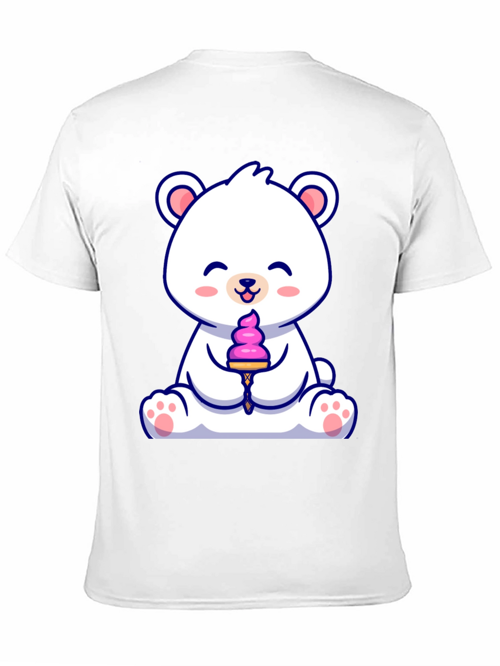 Cute Polar Bear Ice Cream Graphic Tee
