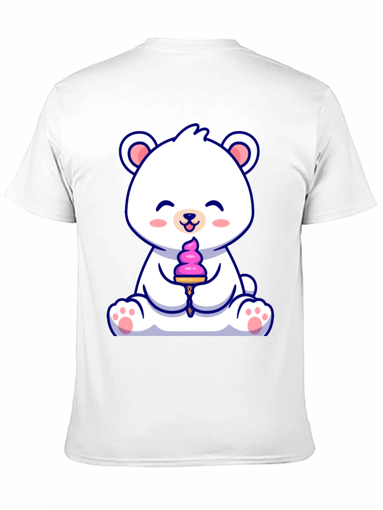 Cute Polar Bear Ice Cream Graphic Tee