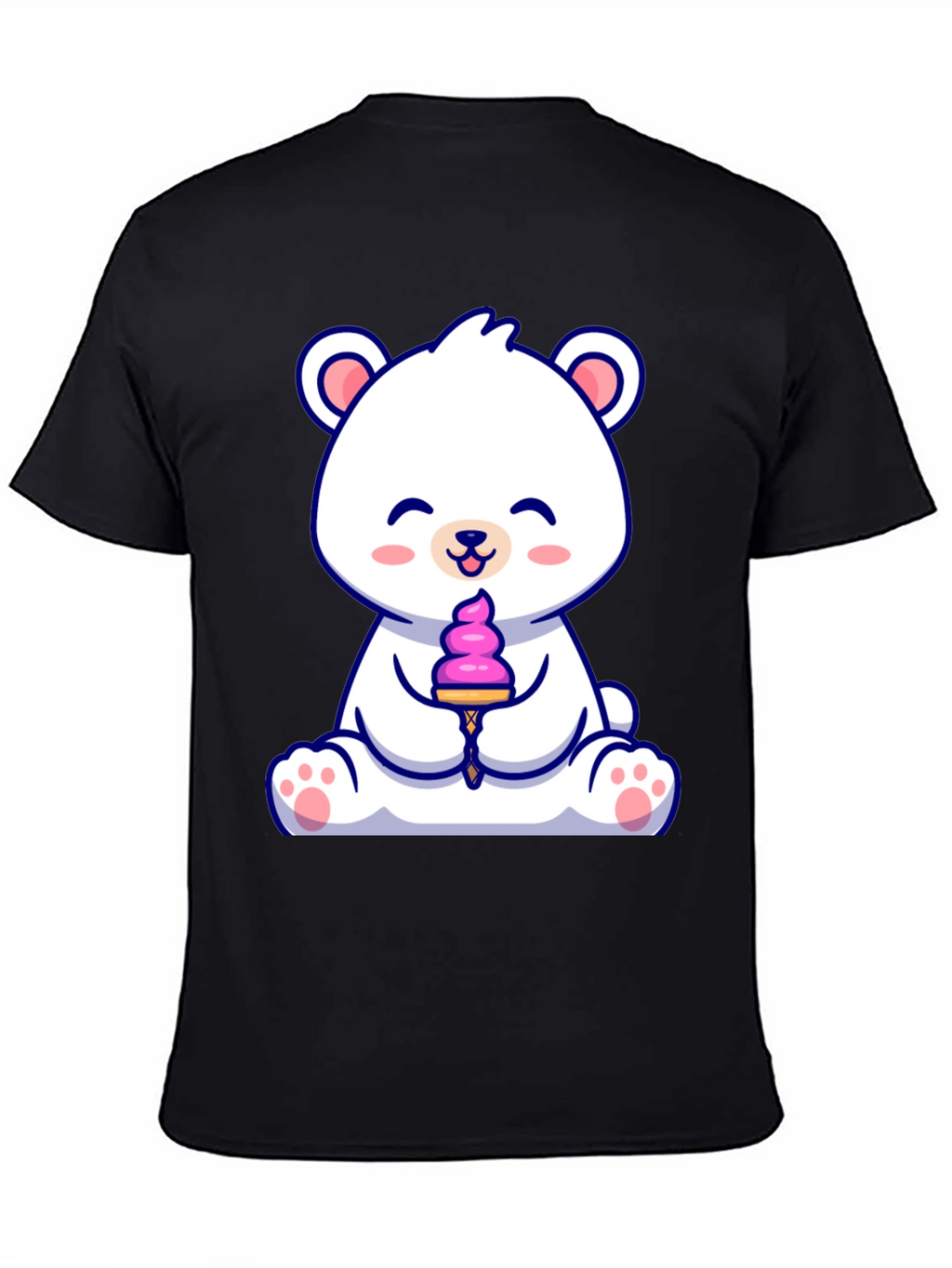 Cute Polar Bear Ice Cream Graphic Tee