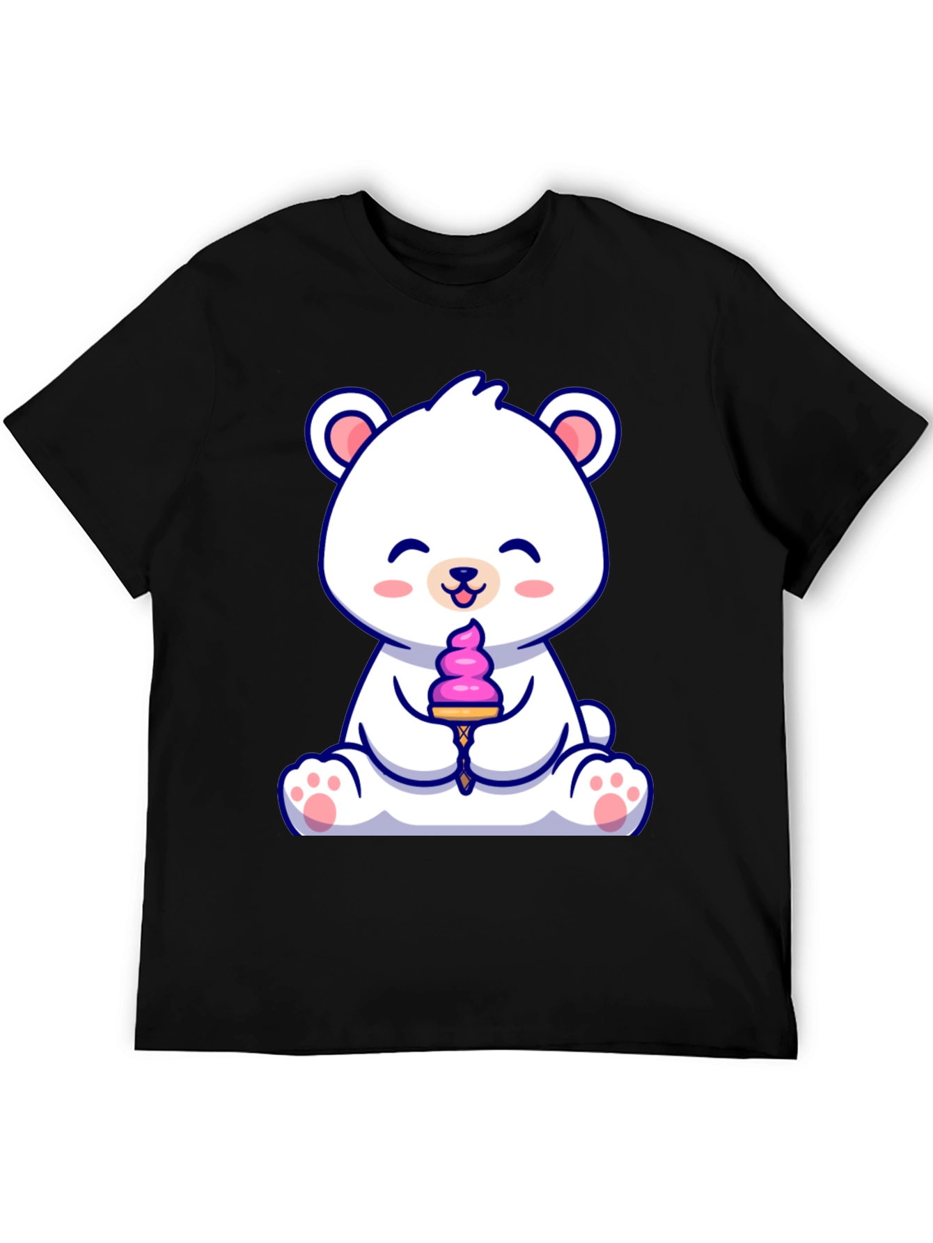 Cute Polar Bear Ice Cream Graphic Tee