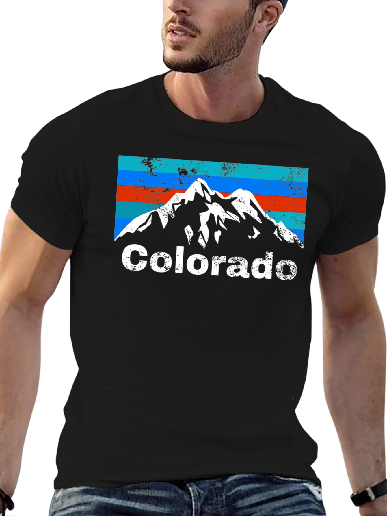 Colorado Mountain Graphic Tee - Retro Style