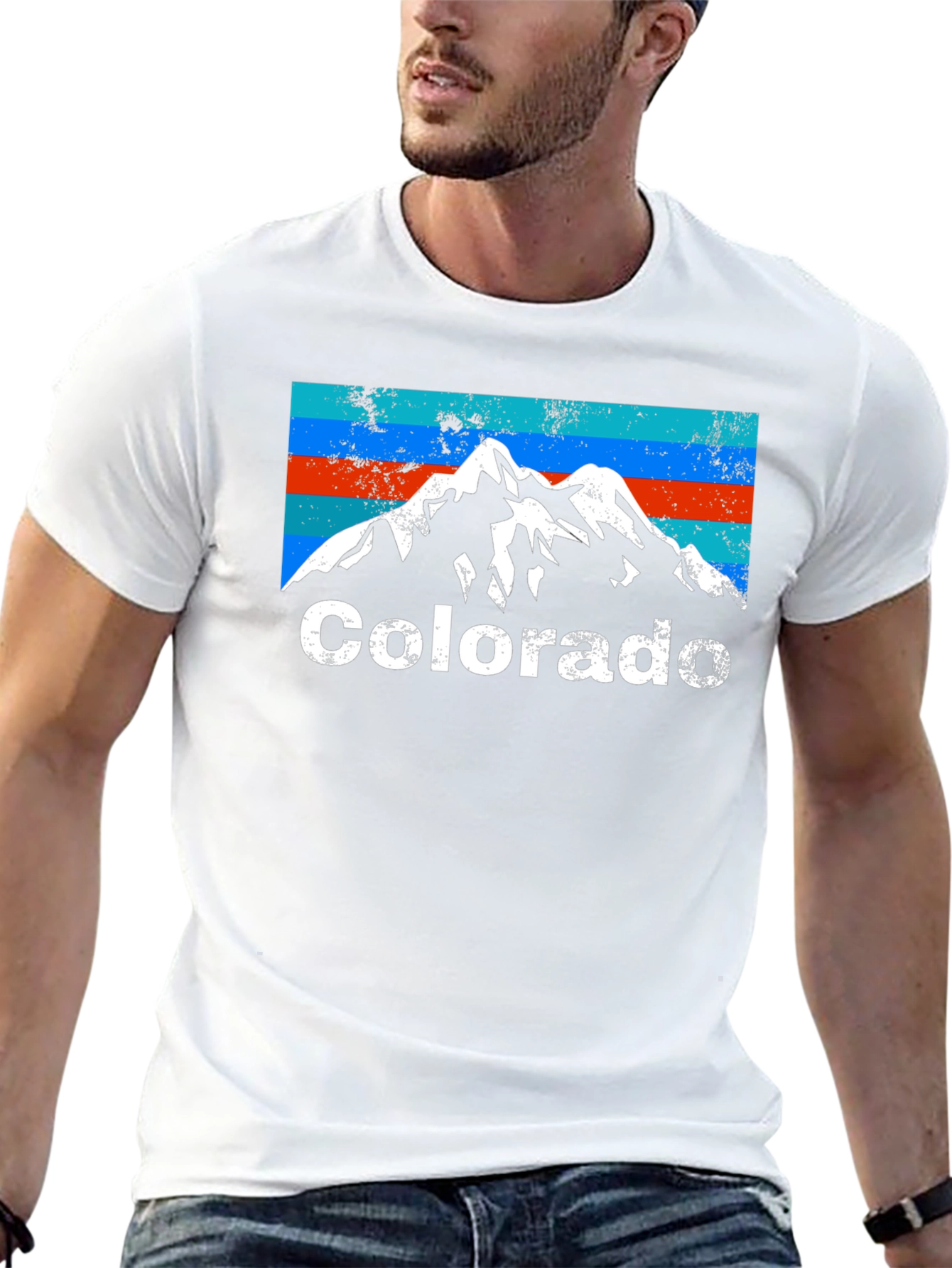 Colorado Mountain Graphic Tee - Retro Style