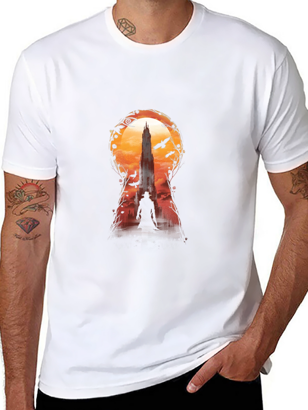 Dark Tower Keyhole Graphic Tee - Black