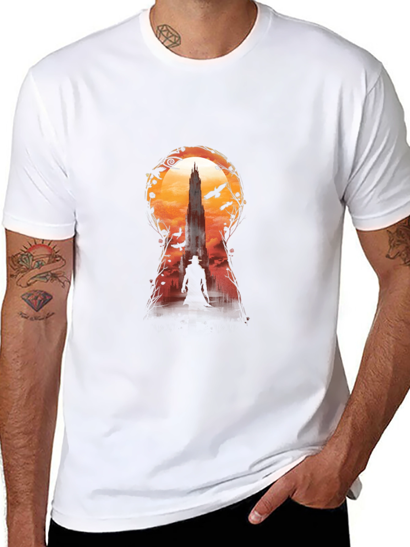 Dark Tower Keyhole Graphic Tee - Black