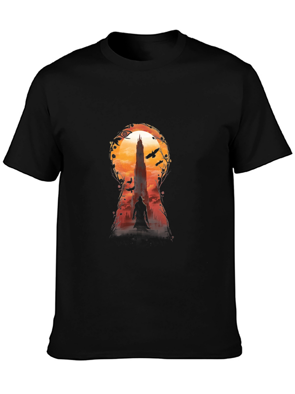 Dark Tower Keyhole Graphic Tee - Black