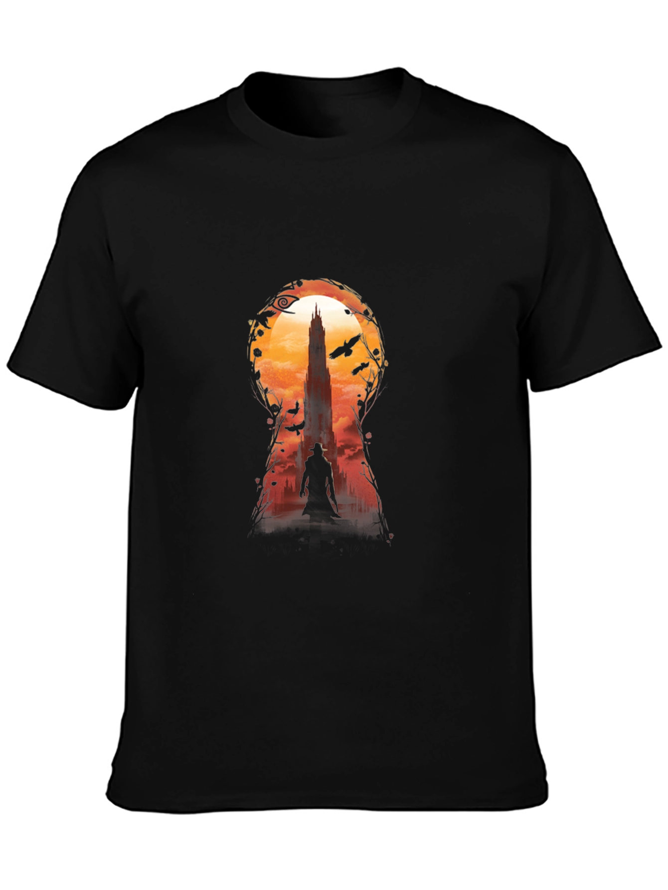 Dark Tower Keyhole Graphic Tee - Black