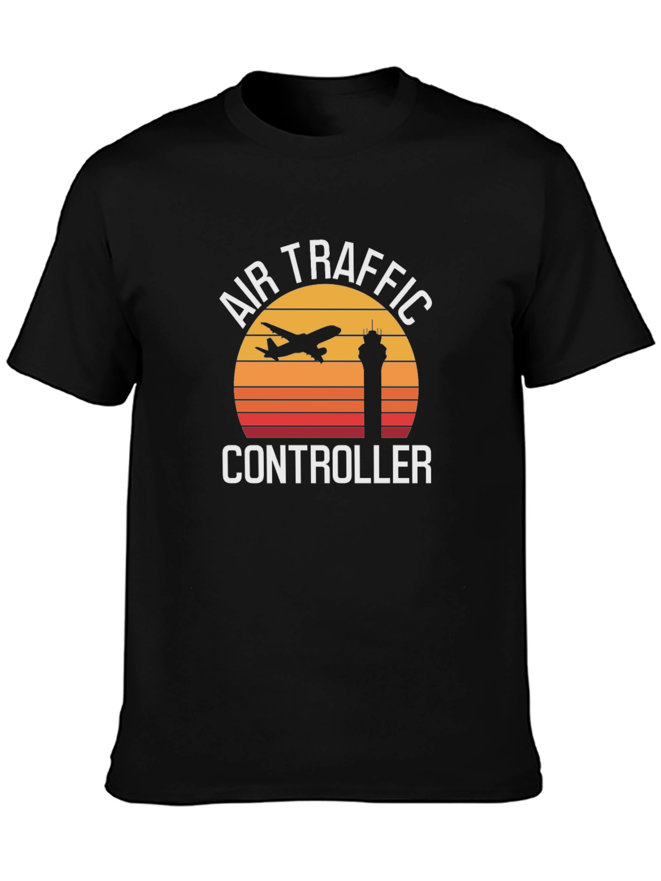Air Traffic Controller Retro Sunset Graphic Tee