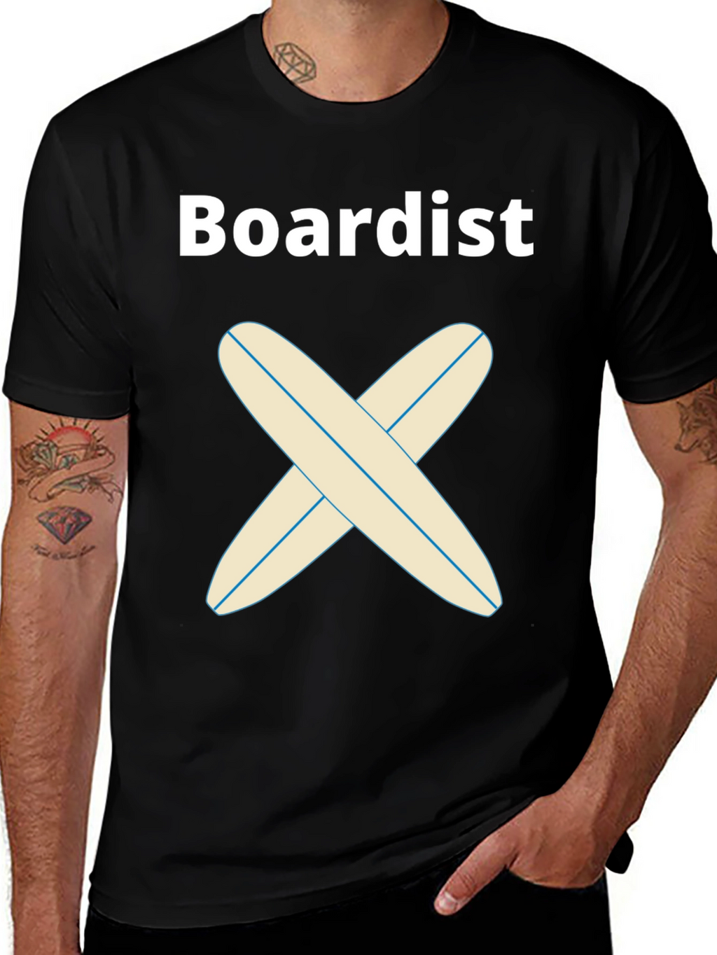 Boardist Surfboard Tee - Casual Graphic T-Shirt