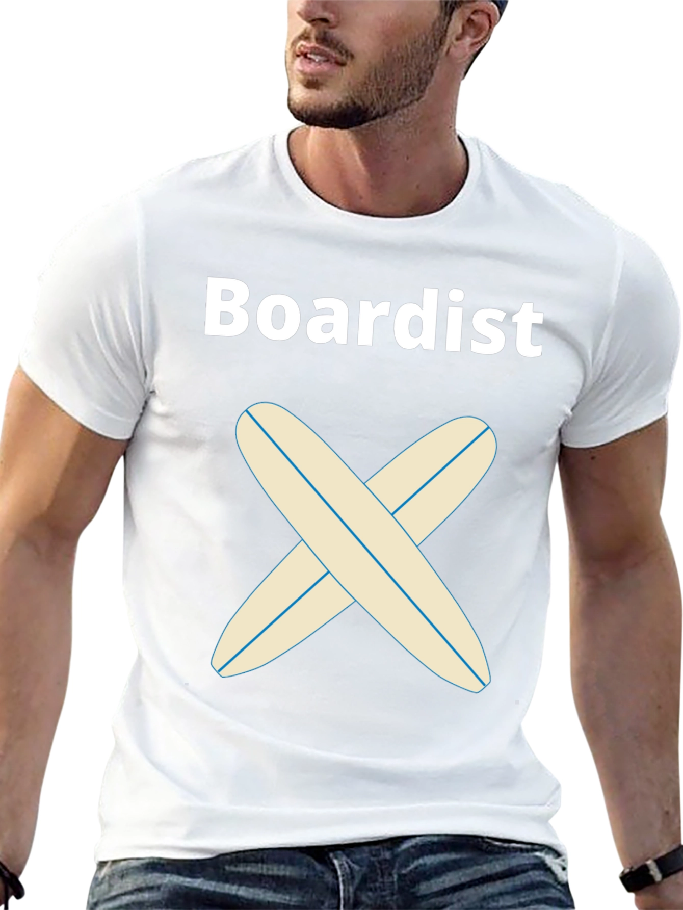 Boardist Surfboard Tee - Casual Graphic T-Shirt