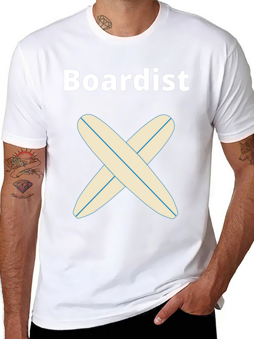 Boardist Surfboard Tee - Casual Graphic T-Shirt