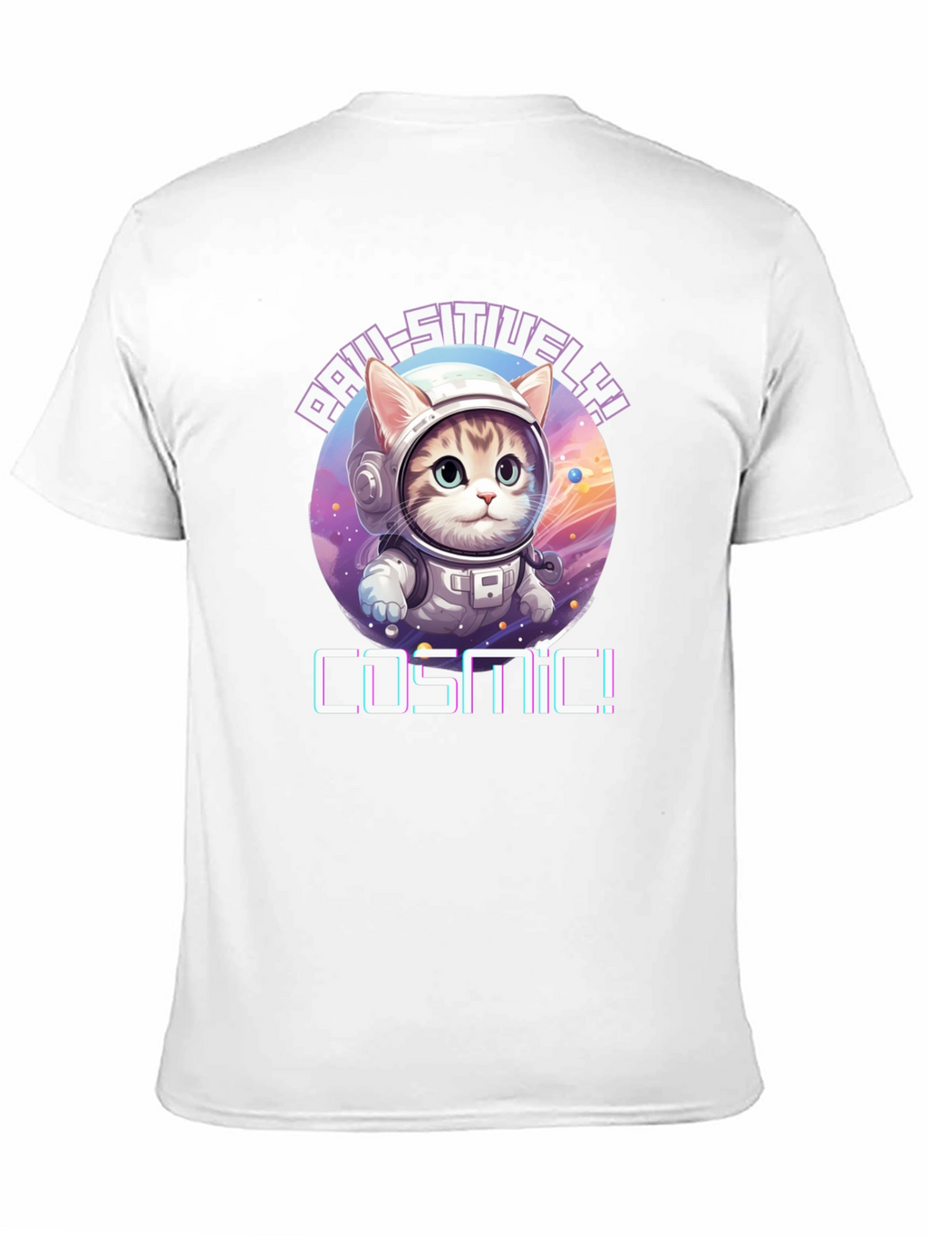 Cosmic Cat T-Shirt - Paw-sitive Vibes!