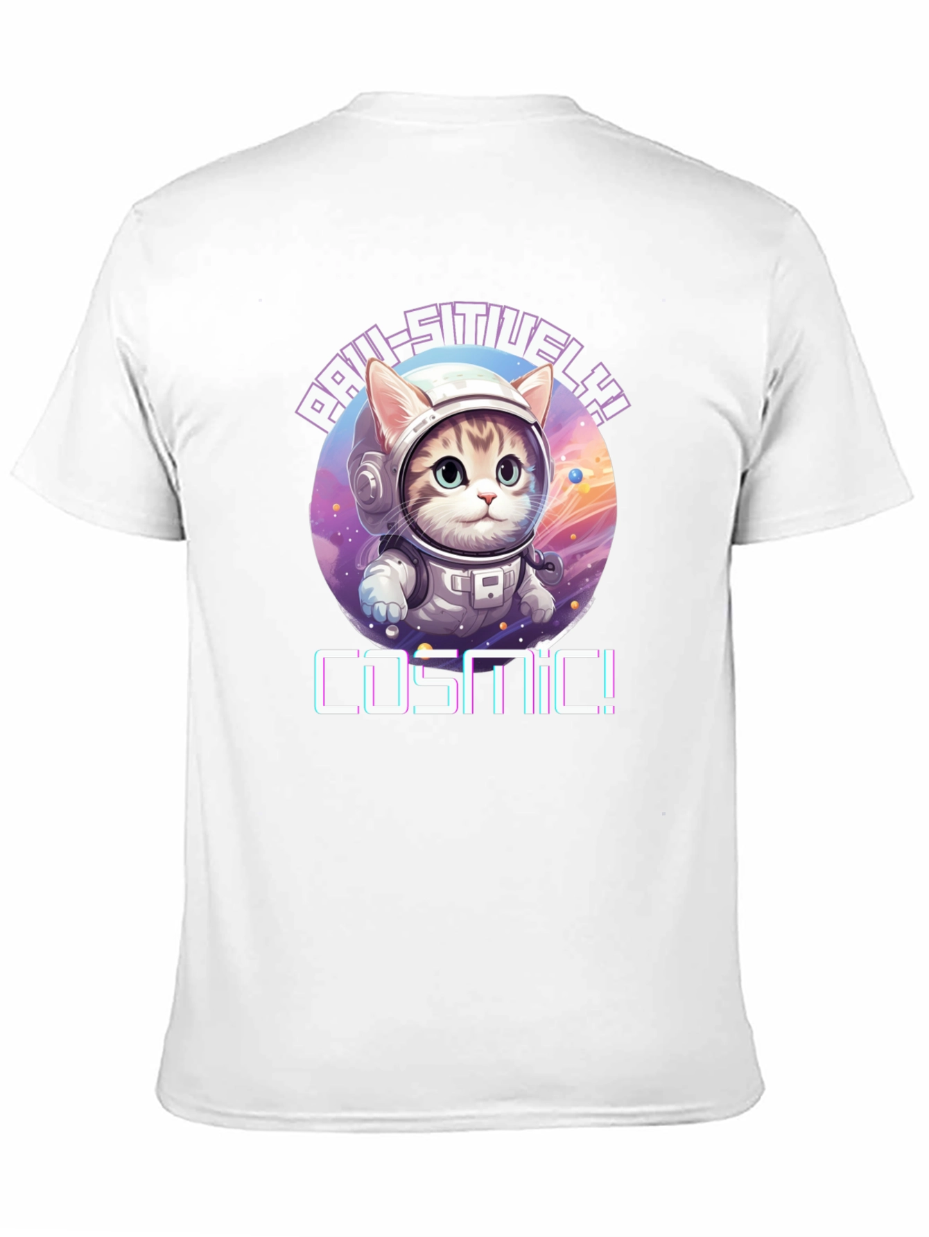 Cosmic Cat T-Shirt - Paw-sitive Vibes!